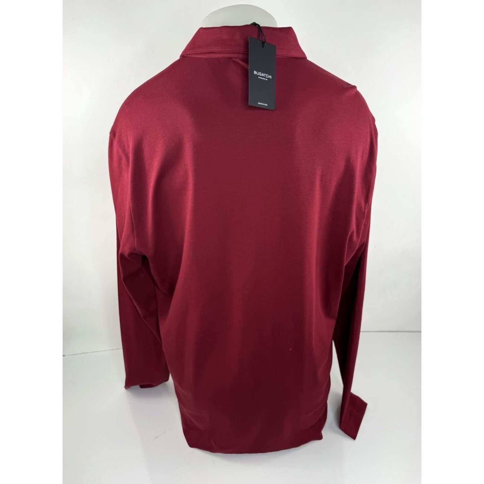 BUGATCHI BUGATCHI Pullover 1/4 Zip Mens XL Polo Sweater Shirt Burgundy Bourdeaux Style Pullover 1/4 Zip Mens XL Shirt Size US XL / EU 56 / 4 - 3 Thumbnail