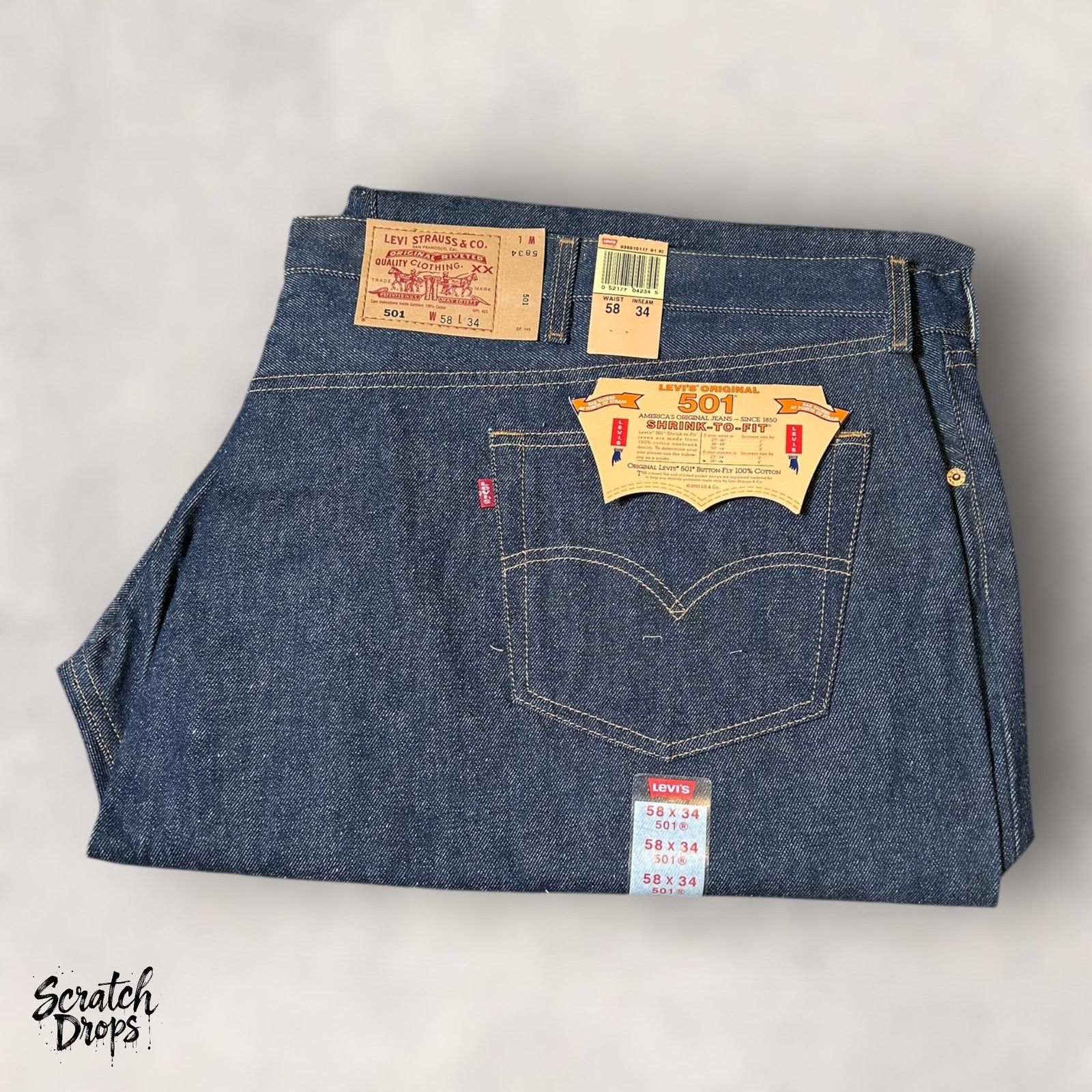 Levi's Vintage Levi’s 501xx Shrink-to-Fit Jeans USA W58 L34 501 NWT Size US 42 / EU 58 - 1 Thumbnail