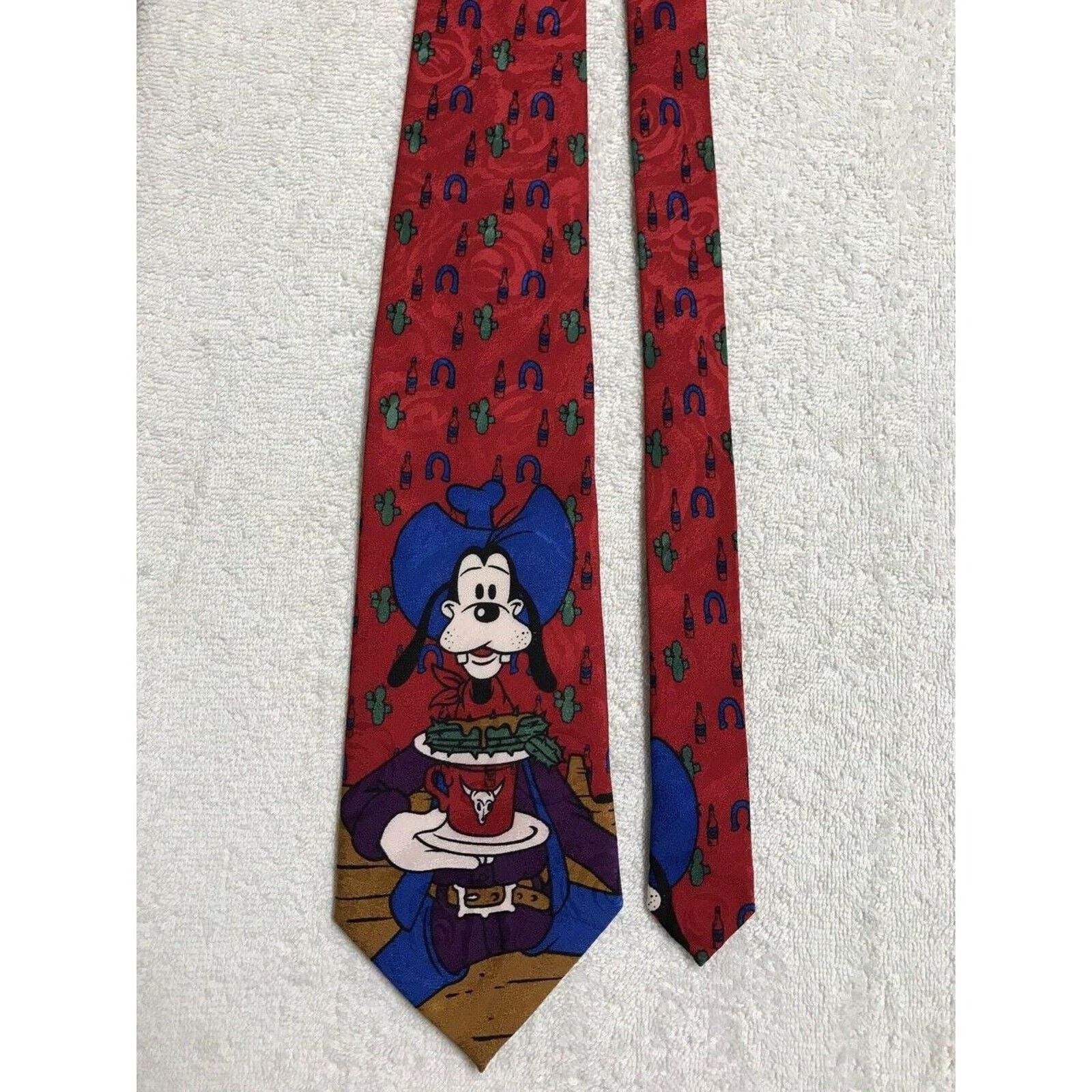 Disney Disney Mickey Unlimited Cowboy Goofy Cactus Vintage Necktie Size ONE SIZE - 2 Thumbnail