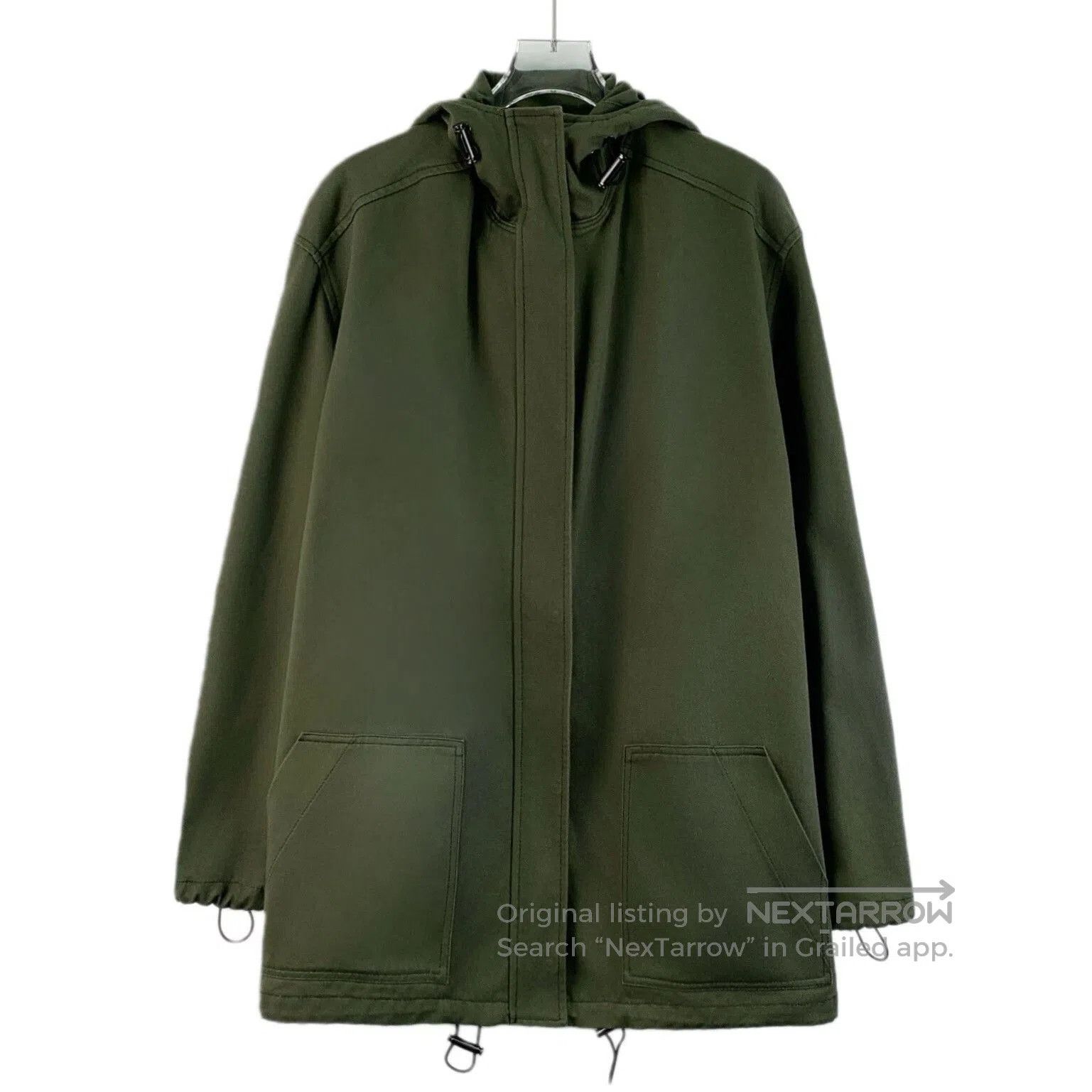 Loewe Loewe Dark Green Logo Cotton Hooded Jacket. Size XXS / US 00 / IT 34 - 1 Thumbnail