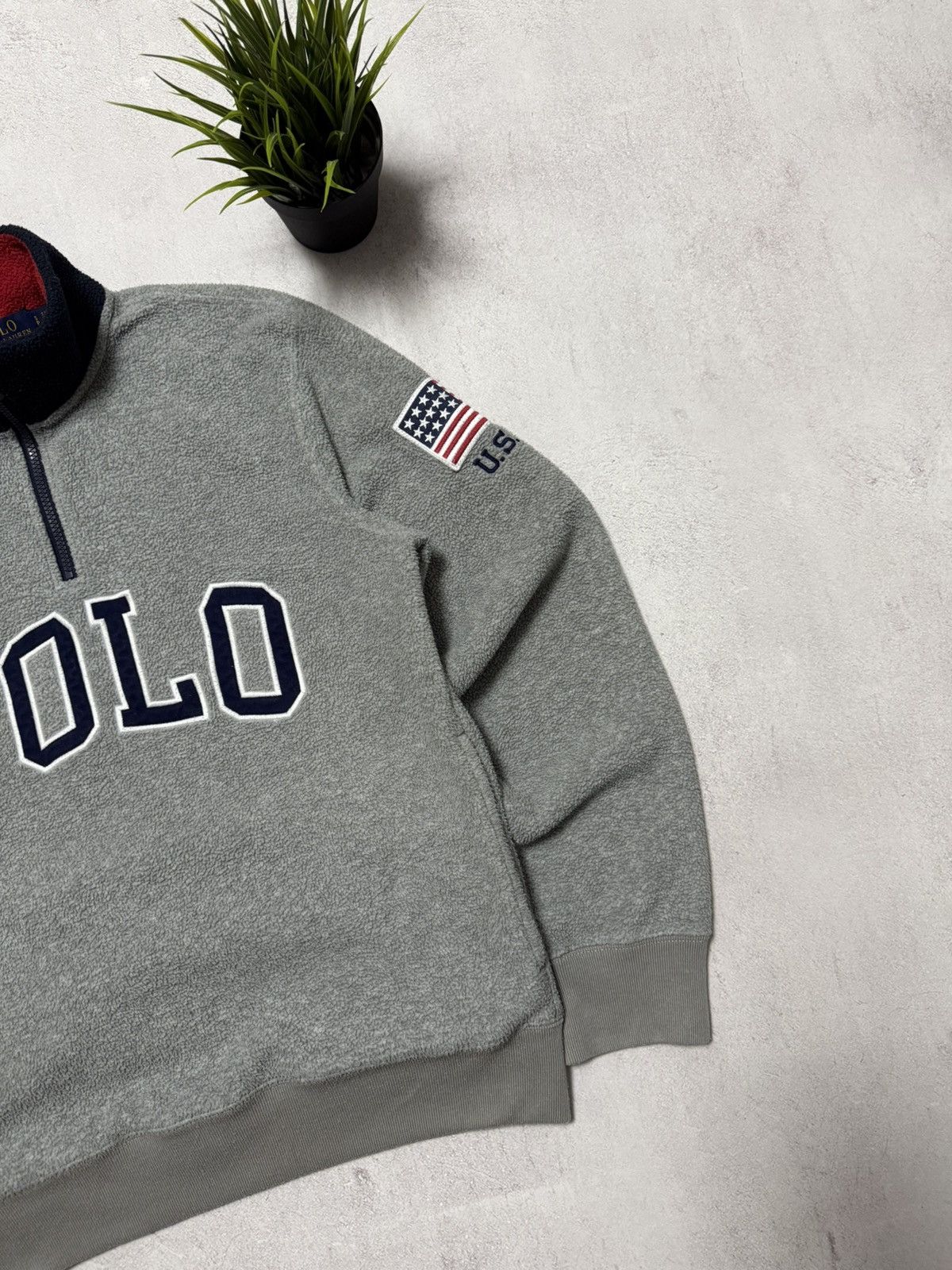 Vintage Polo Ralph Lauren Fleece Jacket Big Logo Sweatshirt Y2K Size US S / EU 44-46 / 1 - 2 Thumbnail