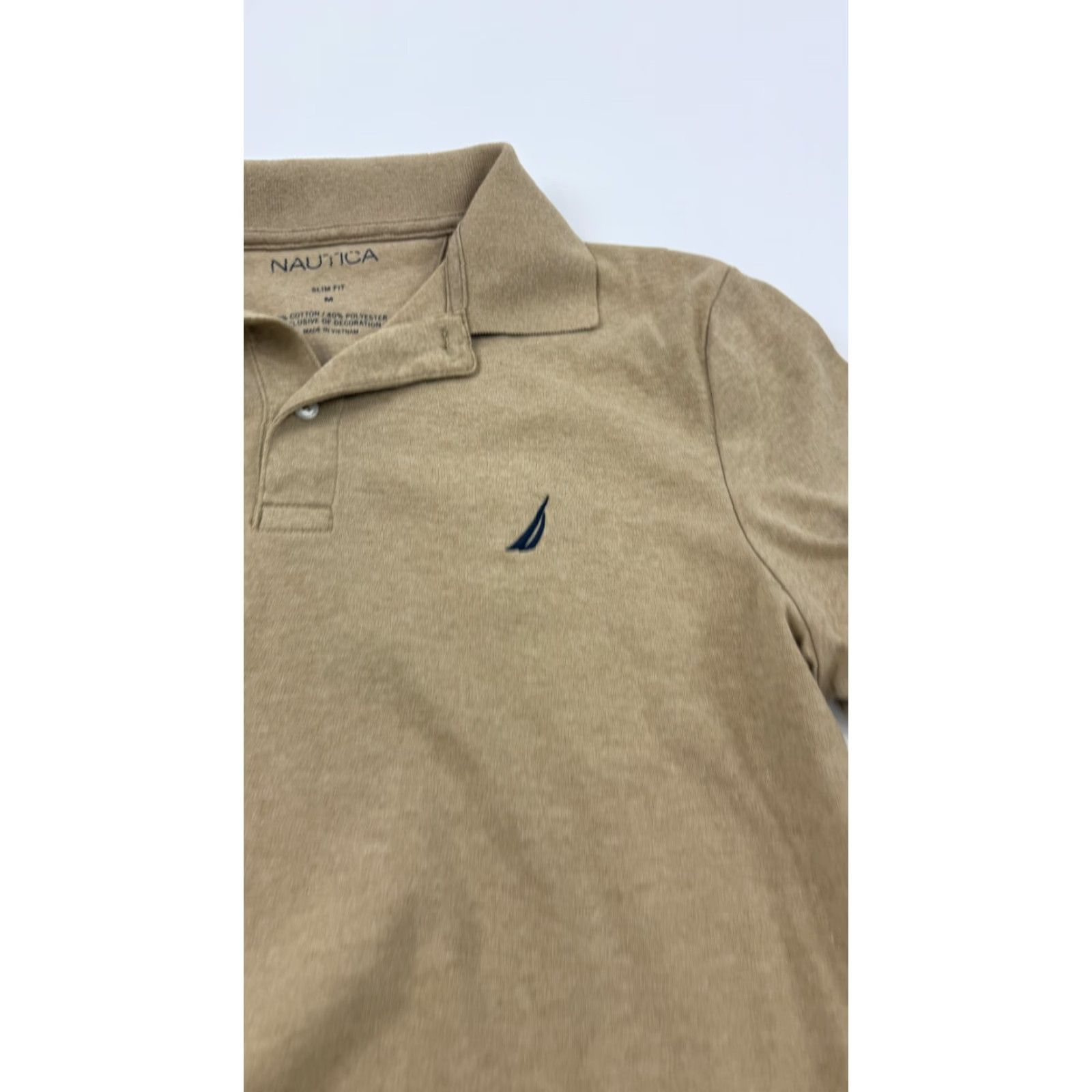 Nautica Nautica Polo Shirt Mens Medium Brown Slim Fit Short Sleeve Logo Casual Size US M / EU 48-50 / 2 - 2 Thumbnail