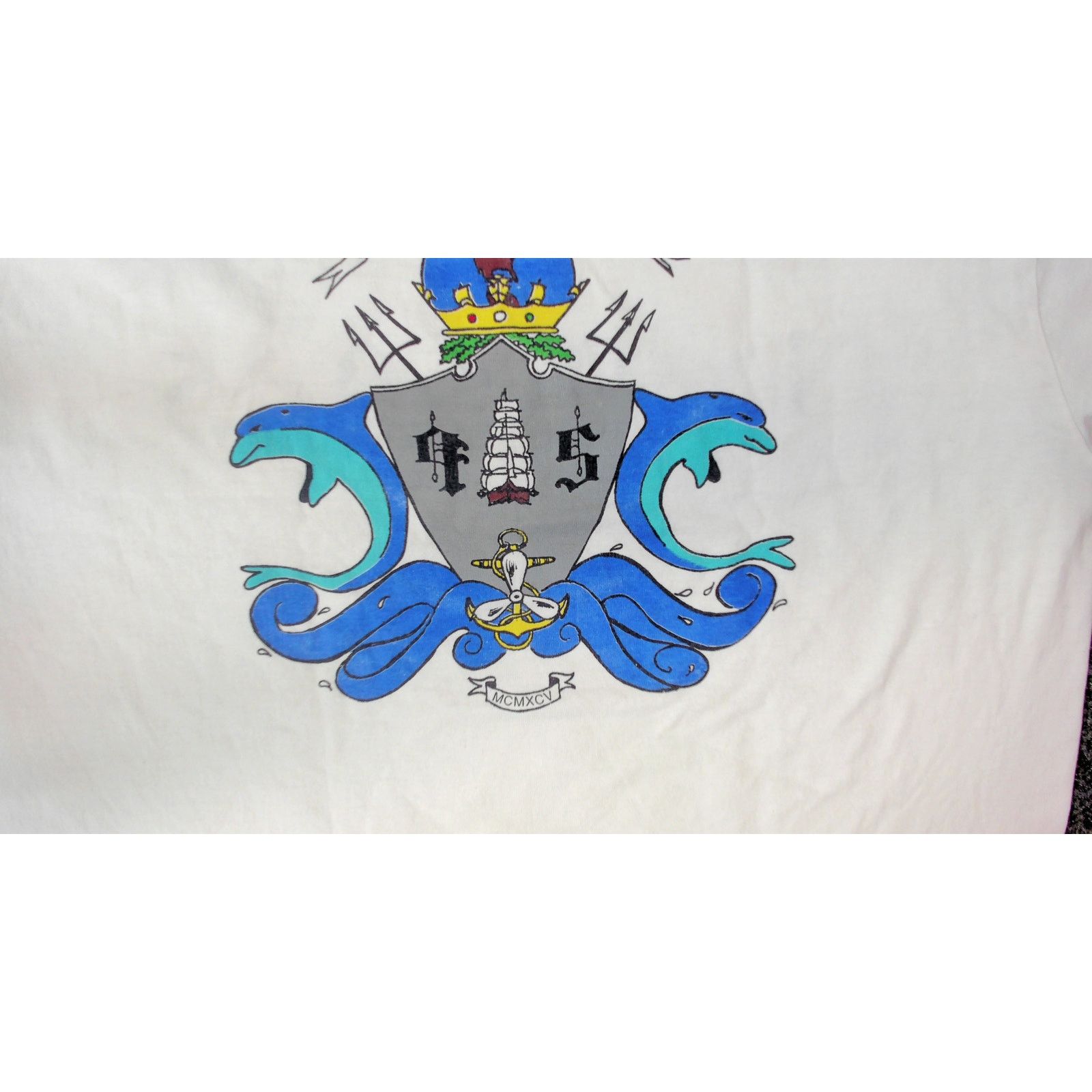 Vintage Vintage 1995 USMMA "KPS" Crest Tee - Oneita Power 50 Tag Size US XL / EU 56 / 4 - 10 Thumbnail