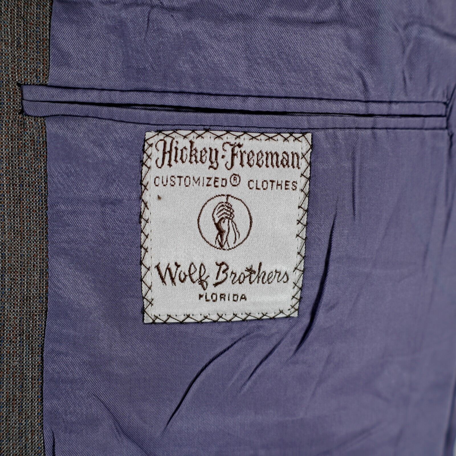 Hickey Freeman Hickey Freeman The Boardroom Wool Blend Beige Birdseye 2 But Size 40R - 9 Thumbnail
