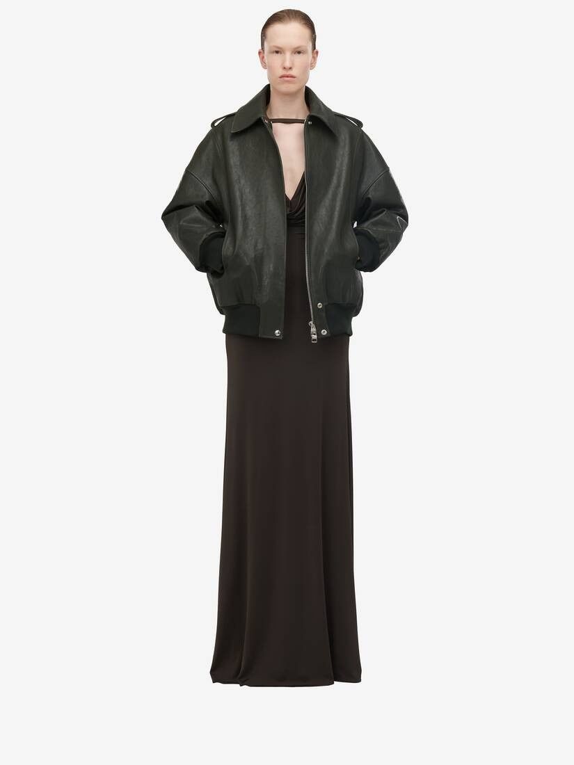 Alexander McQueen o1srvl11e0326 Aviator Bomber Jacket in Green Size S / US 4 / IT 40 - 3 Thumbnail