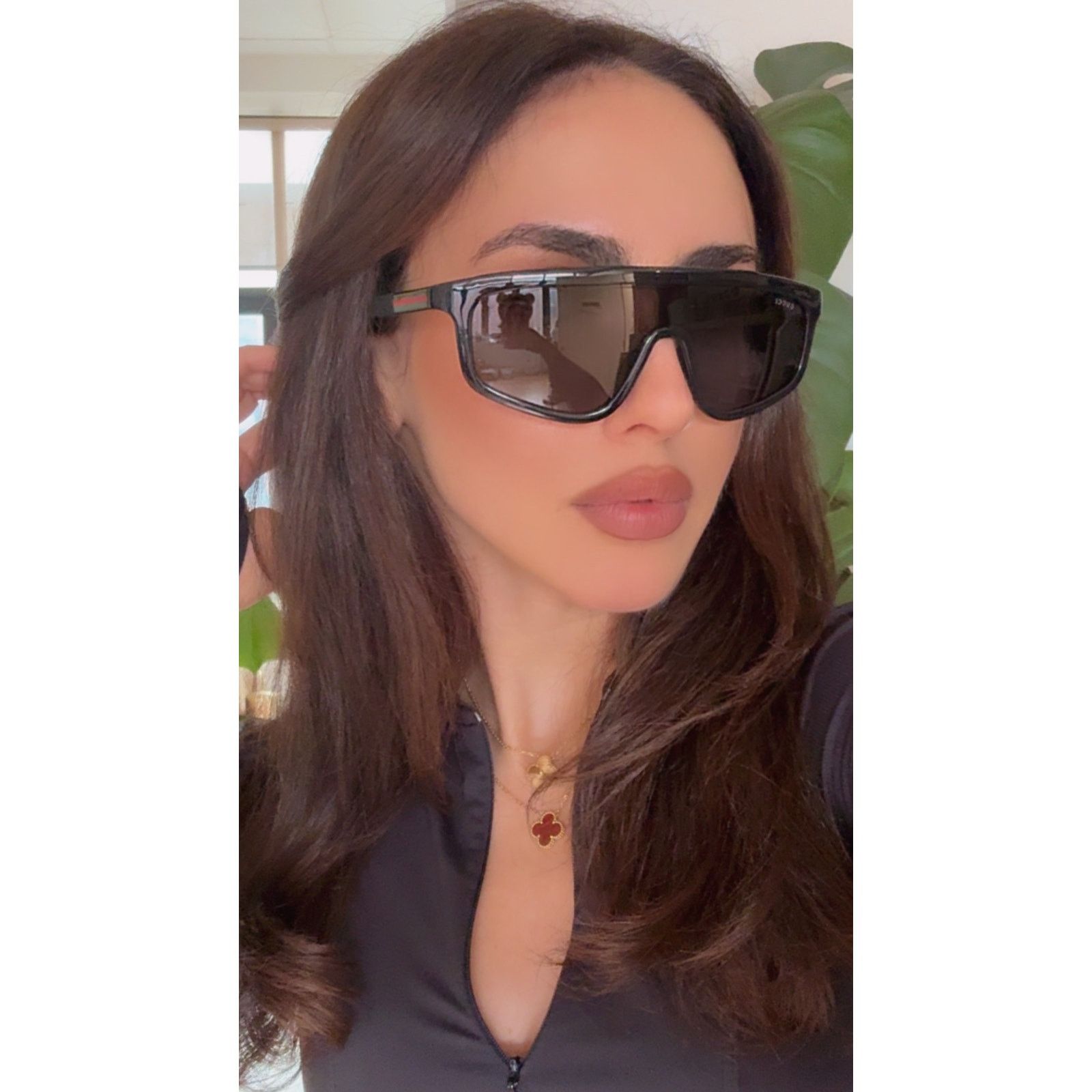 NEW Gucci GG1736S Black Orange GG Logo Lens Mask Sunglasses display picture 1