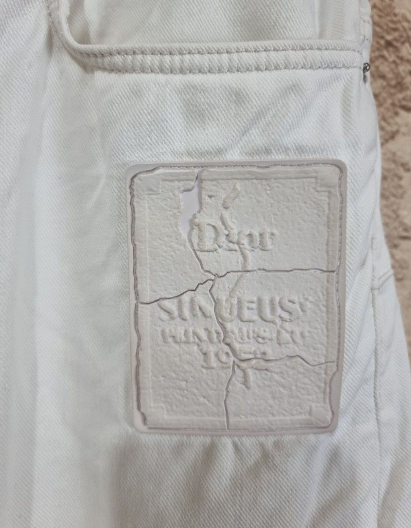 Dior × Hedi Slimane Dior X hedi slimane patched white pants Size US 32 / EU 48 - 5 Thumbnail