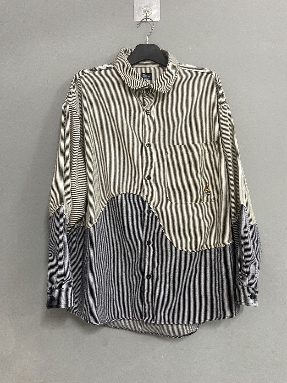 Japanese Brand × go slow caravan GO SLOW CARAVAN Work Shirt Patch Railway Stripes Size US L / EU 52-54 / 3 - 1 Thumbnail