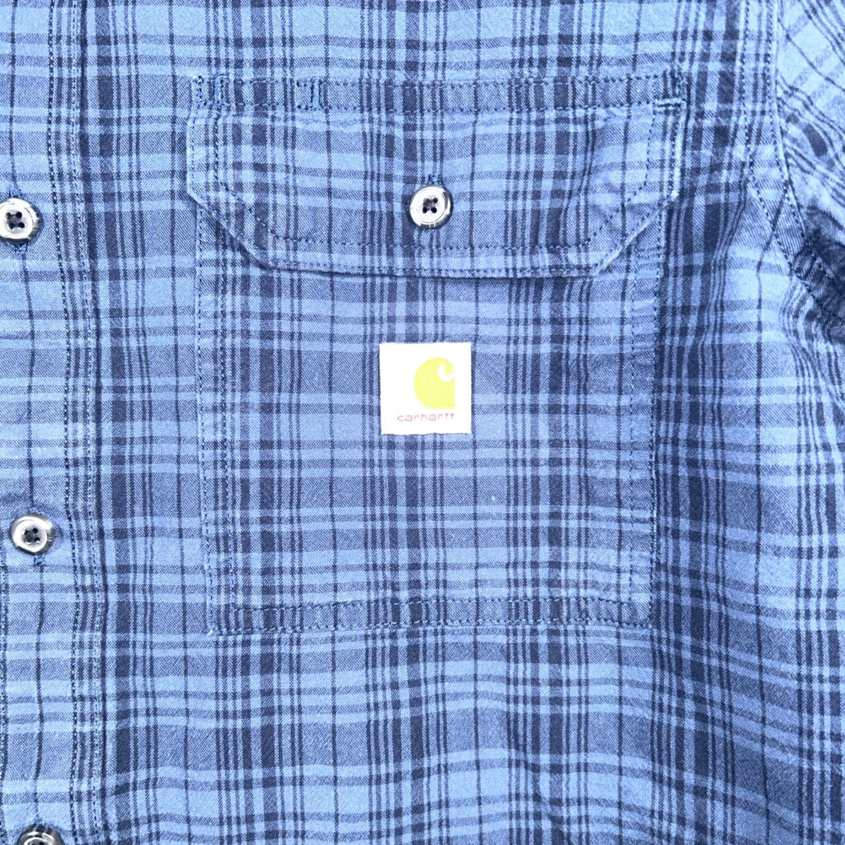 Carhartt Carhartt Shirt Mens M Blue Plaid Relaxed Fit Long Sleeve Button-Down Collared Shirt Size US M / EU 48-50 / 2 - 4 Thumbnail
