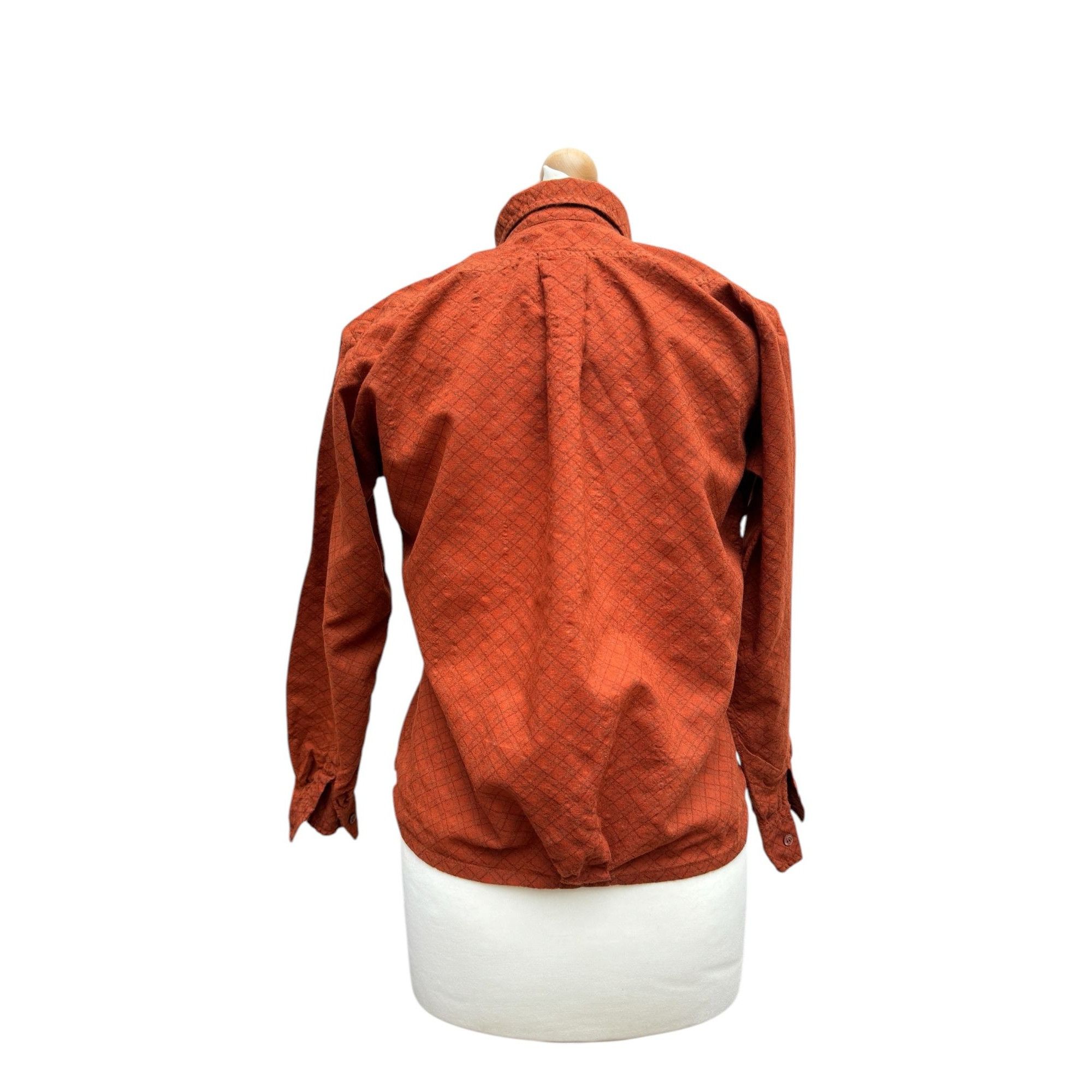 Yves Saint Laurent Rive Gauche 1970s Checkered Flannel Shirt Size XS / US 0-2 / IT 36-38 - 4 Thumbnail