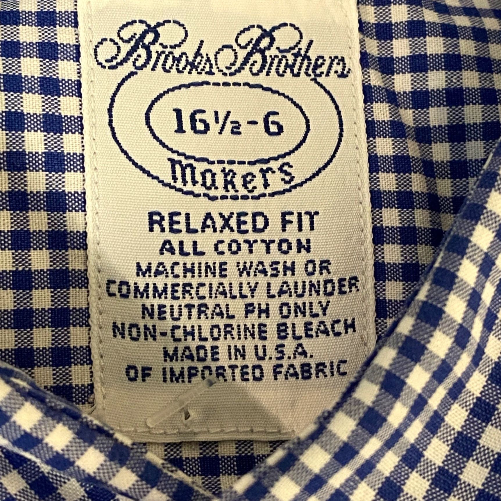 Brooks Brothers VINTAGE Brooks Brothers Makers Shirt 16.5 Blue Plaid Relaxed USA Button-Down Mens Shirt Size US XL / EU 56 / 4 - 3 Thumbnail