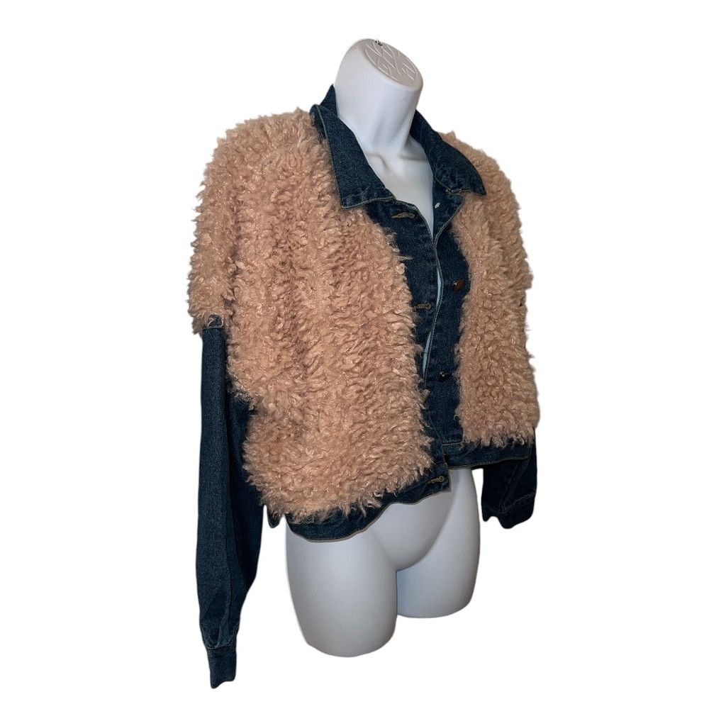 Other Main Strip Women's Denim Jacket - Size M - Blue & Pink M Size M / US 6-8 / IT 42-44 - 2 Thumbnail