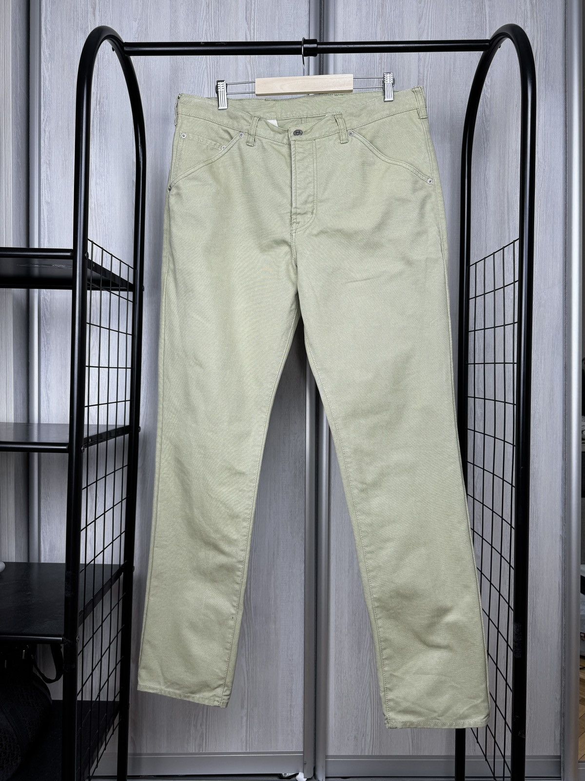 Asphalt Asphalte Beige/Green Denim Twill style Cotton pants Size US 36 / EU 52 - 2 Thumbnail