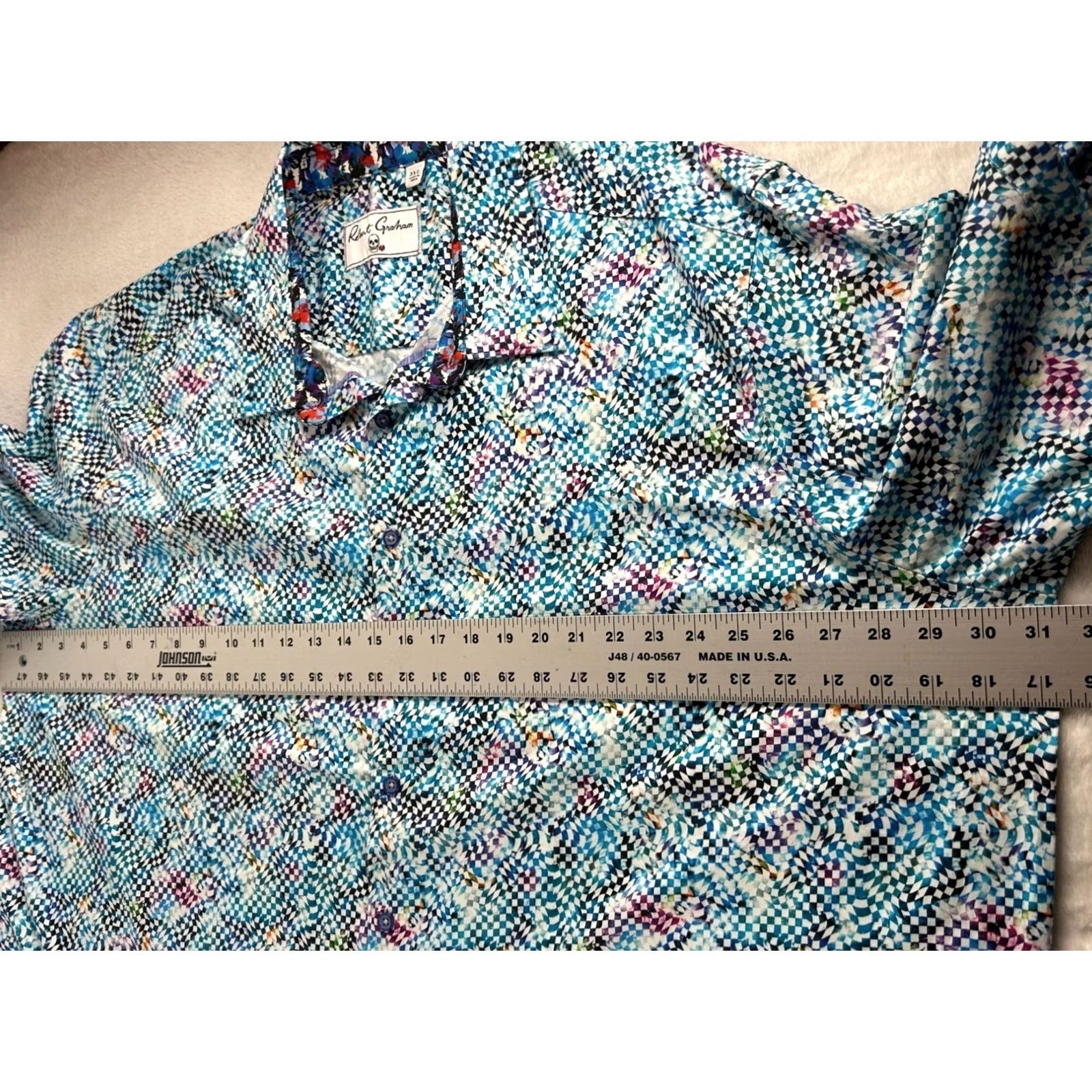 Robert Graham Robert Graham Kepner Short Sleeve Button Up Shirt 3XL Multicolor Check NWOT Mens Size US XXL / EU 58 / 5 - 7 Thumbnail