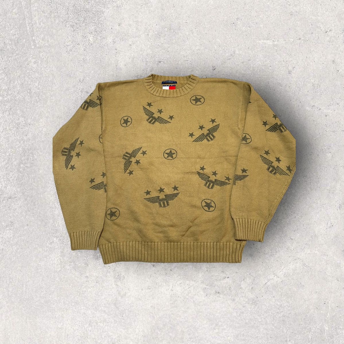 Tommy Hilfiger × Vintage Vintage Tommy Hilfiger military sweater Size US L / EU 52-54 / 3 - 1 Thumbnail