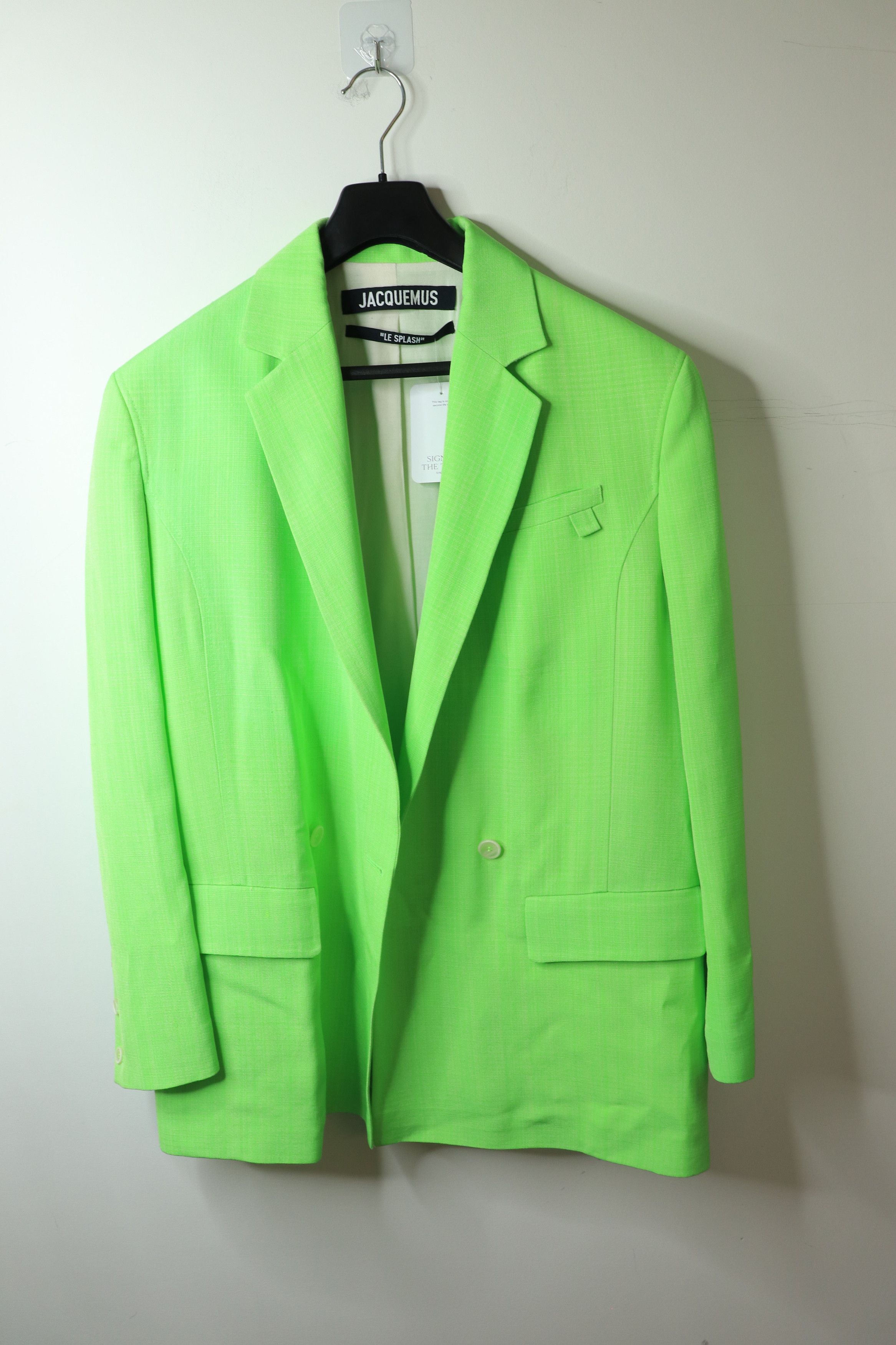 Jacquemus Neon green La Veste Marino blazer - UK 10 Size M / US 6-8 / IT 42-44 - 1 Thumbnail