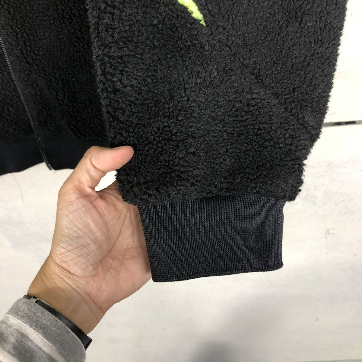Nike 🔥VINTAGE FLEECE BOMBER JACKET NIKE BIG SWOOSH LOGO Size US XXL / EU 58 / 5 - 19 Thumbnail