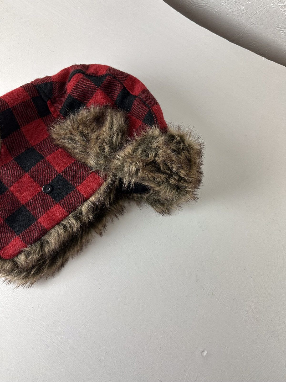 Hysteric Glamour × Vintage Crazy Y2K Mohair Fuzzy Hat Ushanka Punk Huge Size ONE SIZE - 2 Thumbnail