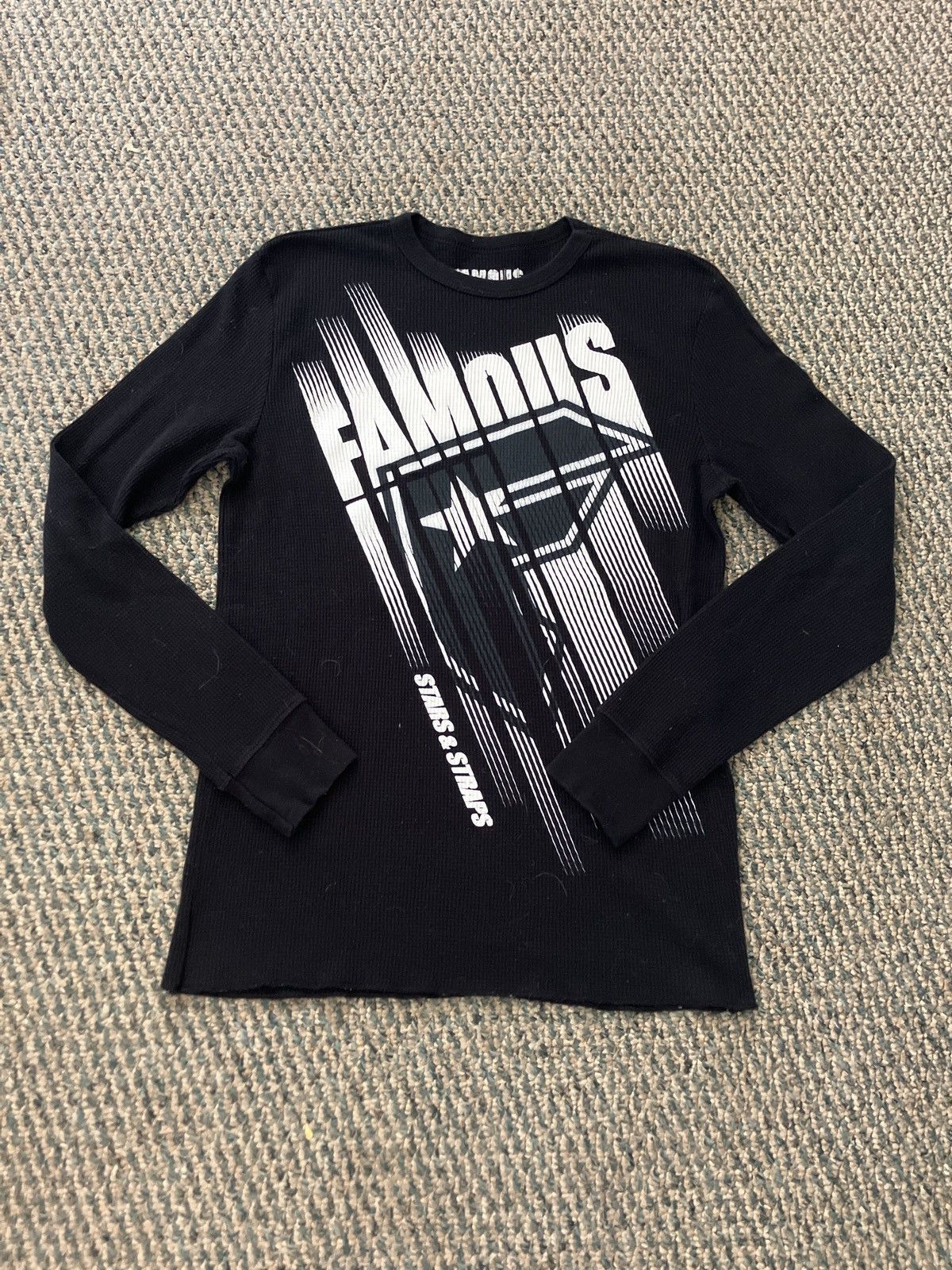 Famous Stars And Straps × Hypebeast Y2K Famous Stars and Stripes Goth Longsleeve Tee Size US M / EU 48-50 / 2 - 1 Thumbnail