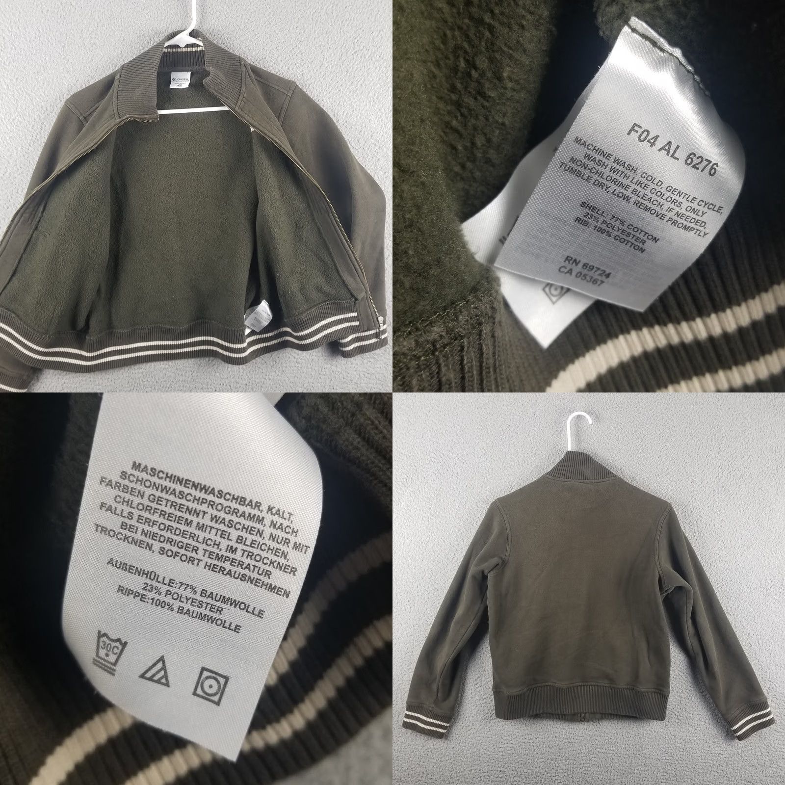 Vintage Columbia Fleece Full Zip Jacket Women Teens Medium Green Striped Cuffs Vintage No - Mens Womens Boys Girls Size M / US 6-8 / IT 42-44 - 8 Thumbnail