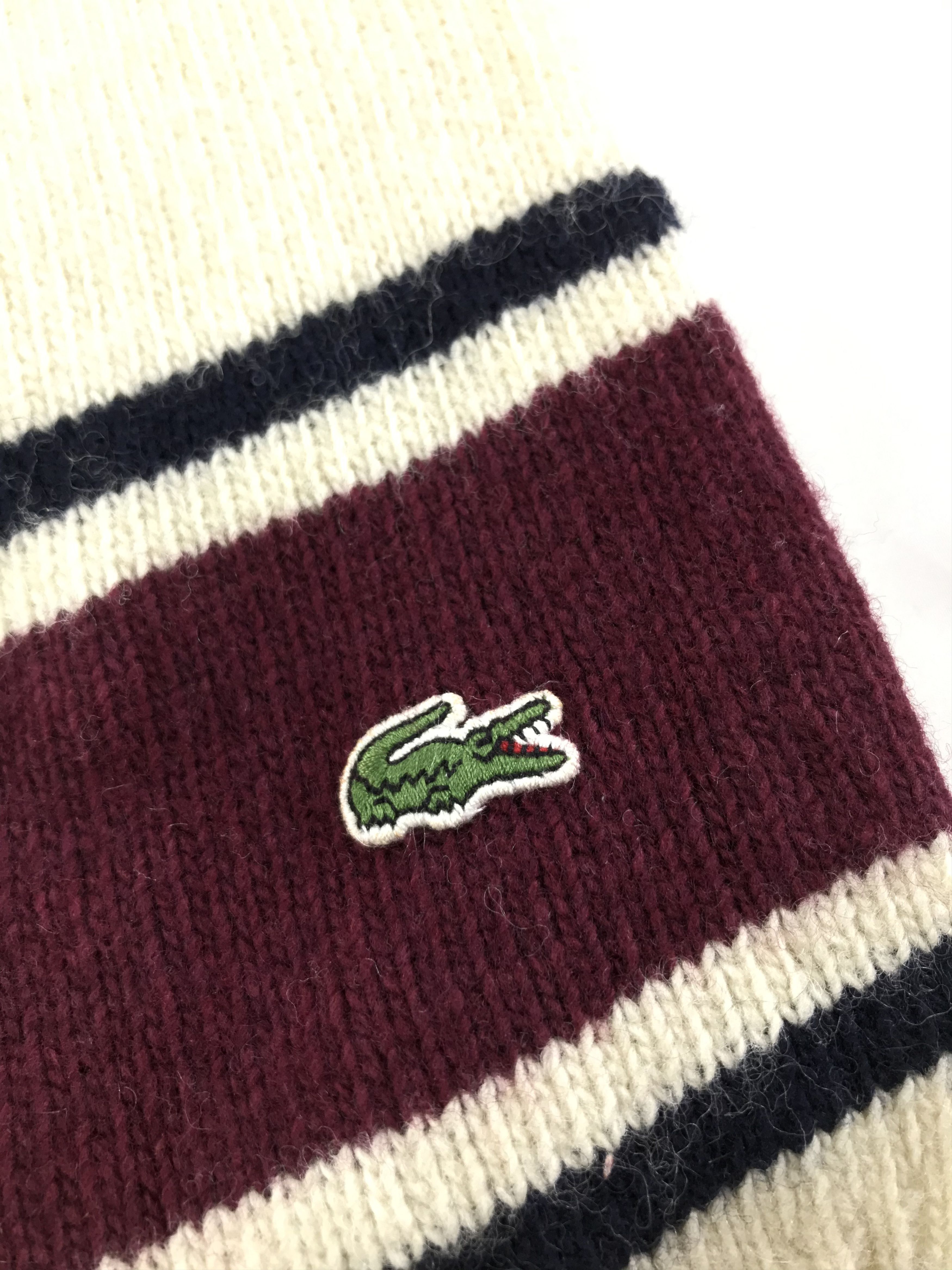 Lacoste Vintage Lacoste Scarf/Muffler/Neckwear MF1251 Size ONE SIZE - 4 Thumbnail