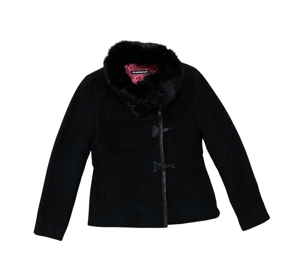 Vivienne Tam 90s VIVIENNNE TAM CHINESE KNOT FUR ANGORA WOOL BLEND JACKET Size M / US 6-8 / IT 42-44 - 3 Thumbnail