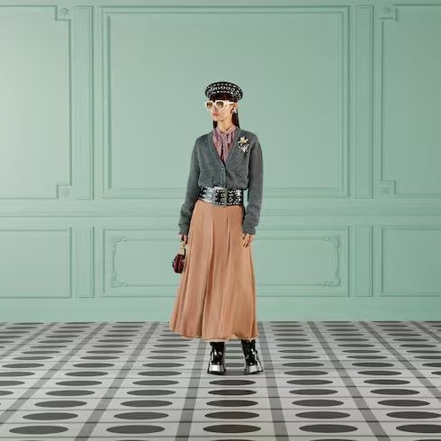 Gucci o1la5ras0526 Silk Chiffon Skirt in Pink Size 25" / US 0 / IT 36 - 3 Thumbnail