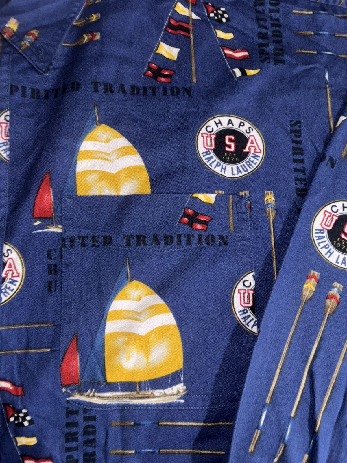 Chaps Ralph Lauren Vintage full print chaos Ralph Lauren button up Size US XL / EU 56 / 4 - 3 Thumbnail