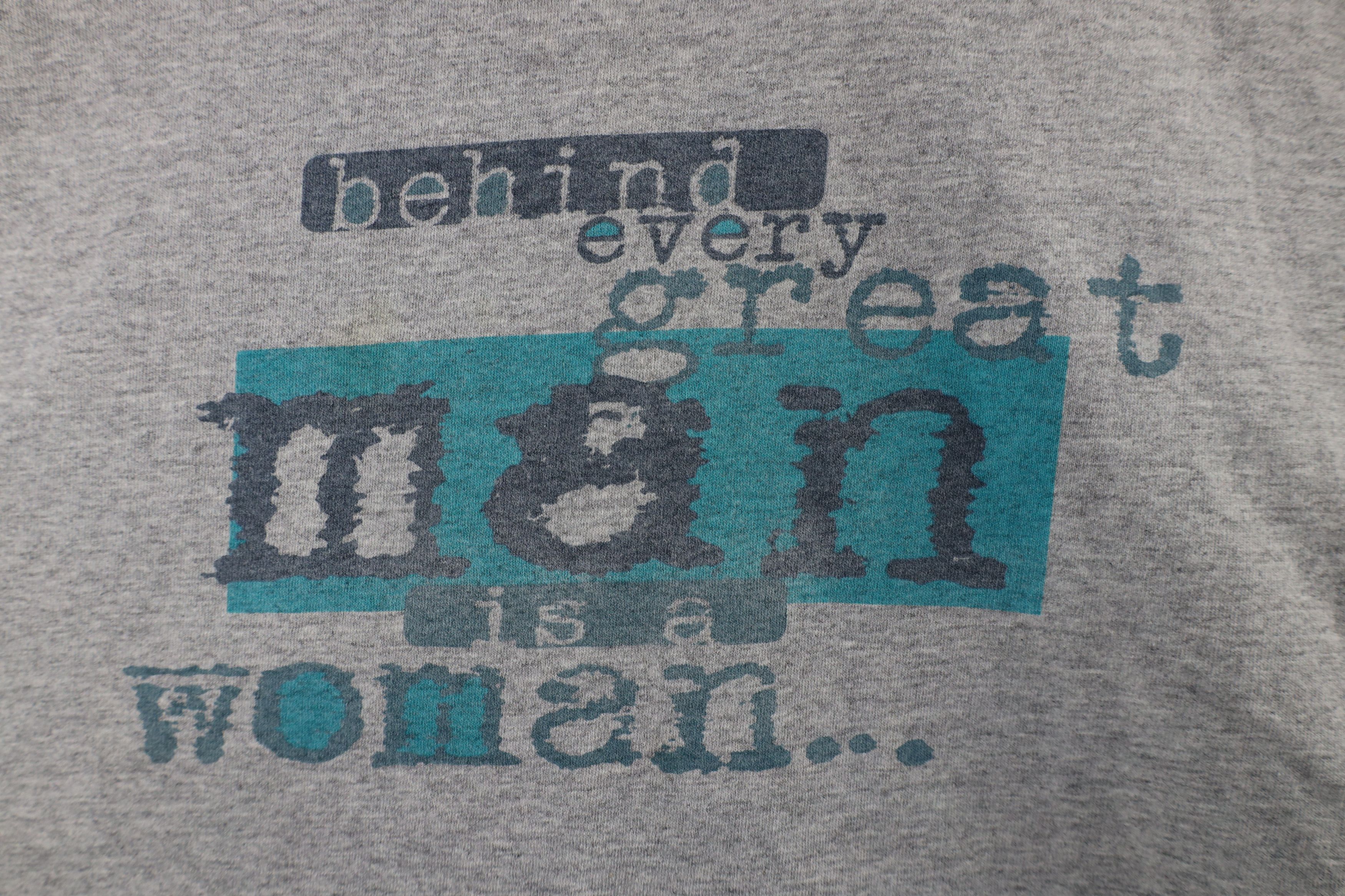 Nike × Vintage Vintage 90s Nike Great Man Is A Woman About to Pass T-Shirt Size L / US 10 / IT 46 - 4 Thumbnail