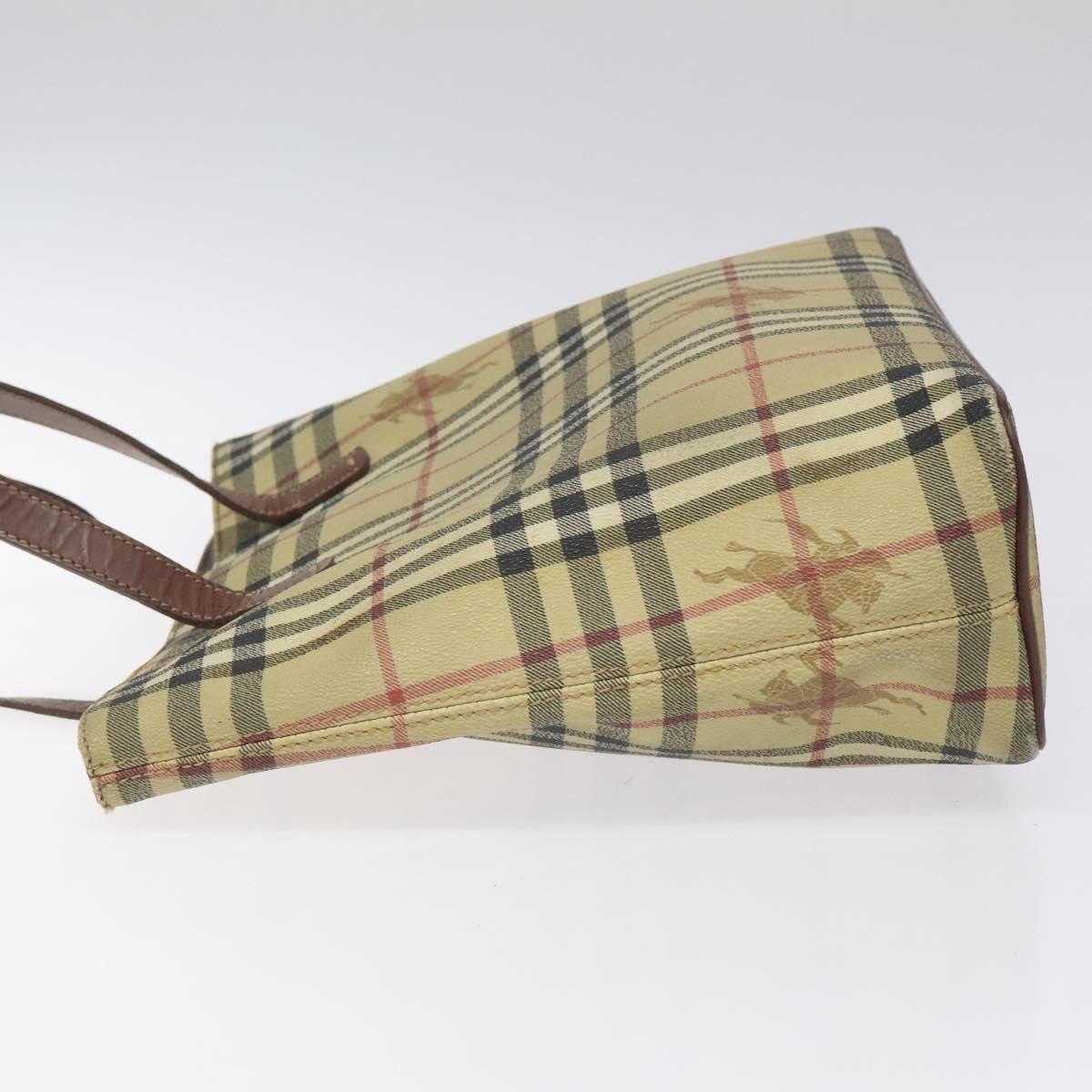Burberry Burberry Nova Check Tote Bag Pvc Leather Beige Size ONE SIZE - 4 Thumbnail