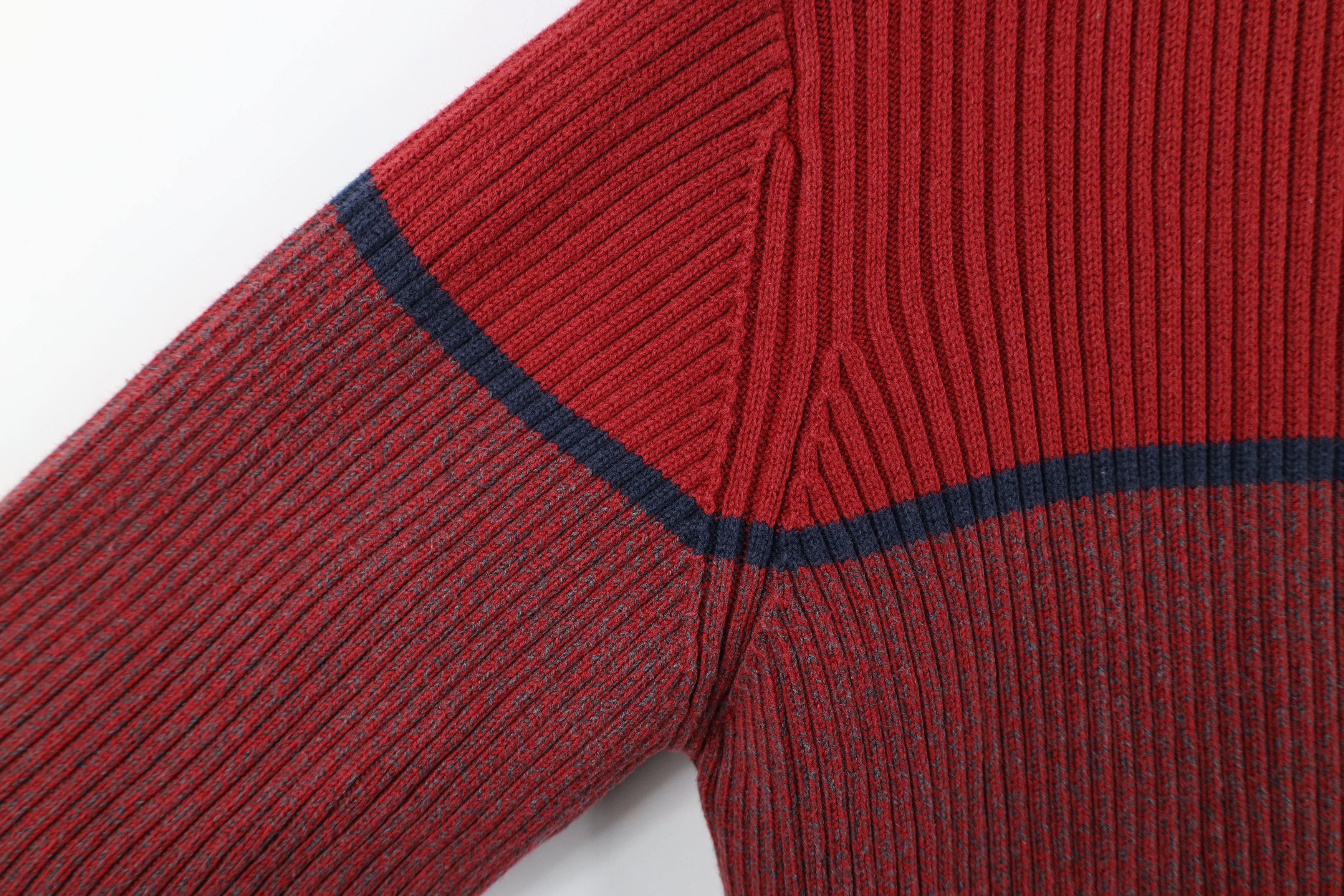Nautica × Vintage Vintage 90s Nautica Chunky Ribbed Knit Crewneck Sweater Size US L / EU 52-54 / 3 - 5 Thumbnail