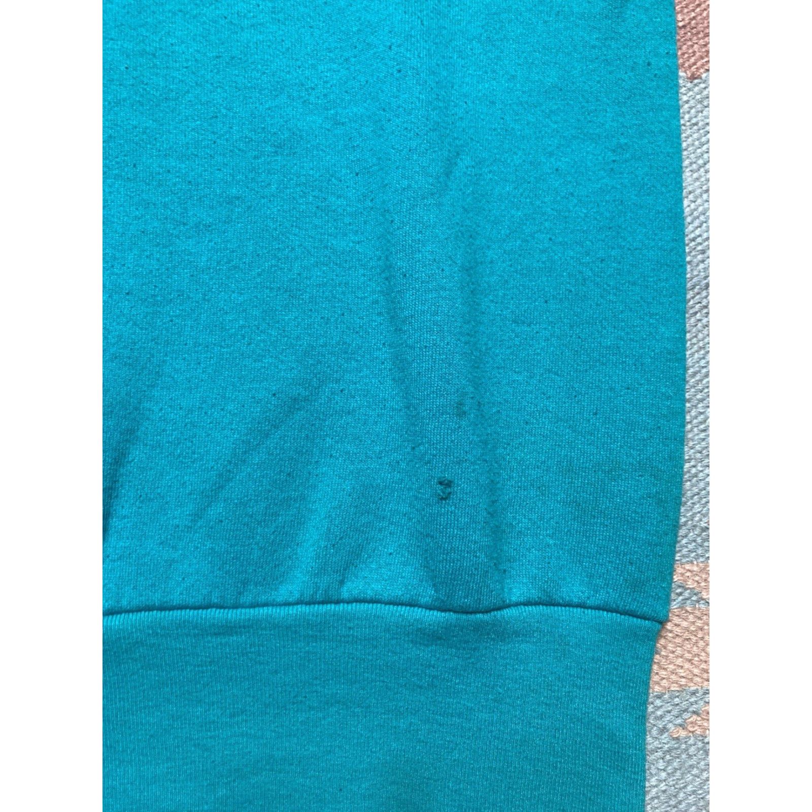 Fruit Of The Loom VINTAGE 90s Fruit of the Loom Sweatshirt Short Sleeve XL Teal Distressed Pullover Men G3 Size US XL / EU 56 / 4 - 2 Thumbnail