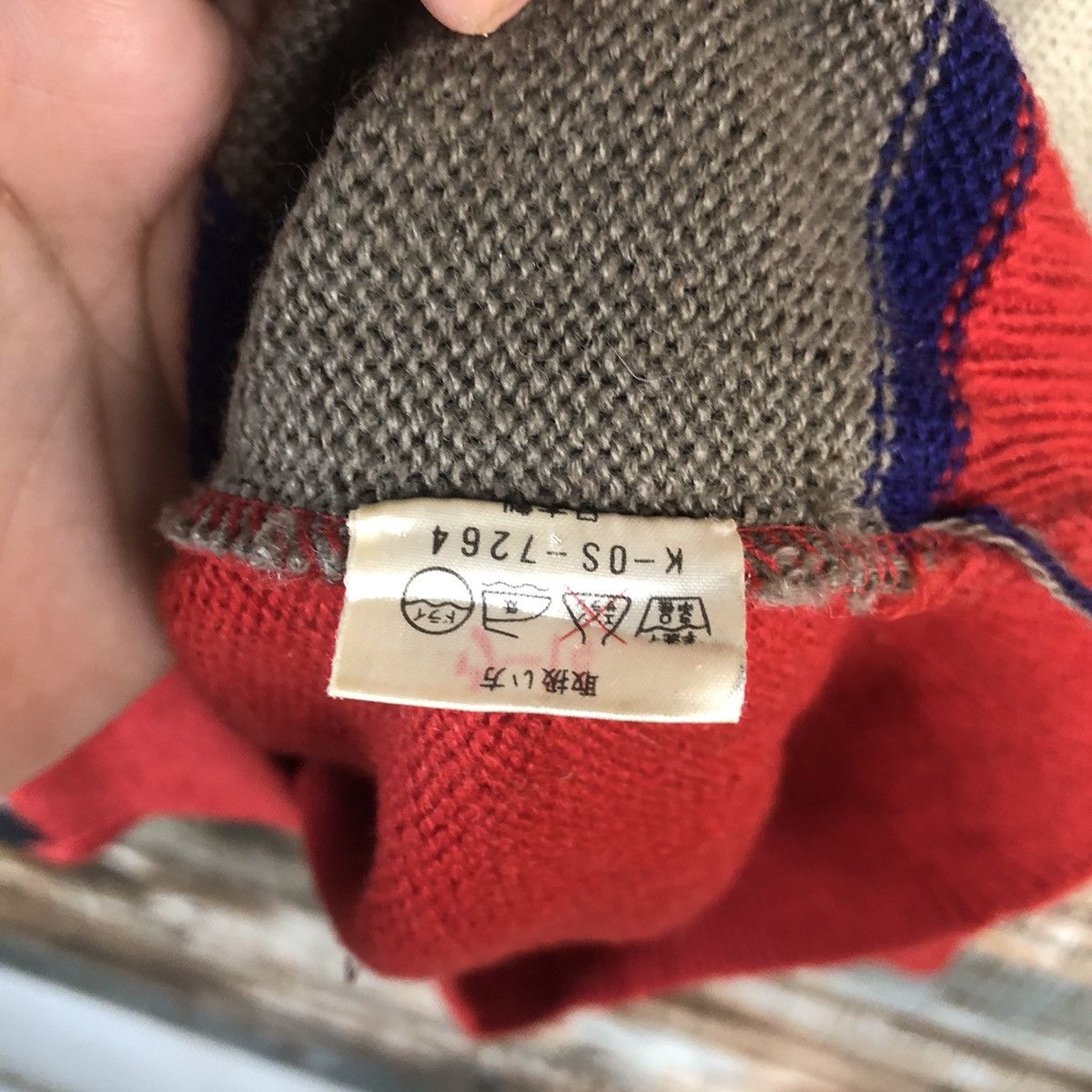 Homespun Knitwear DLL Japan vintage art Red Knitwear sweatshirt #C015 Size US S / EU 44-46 / 1 - 10 Thumbnail