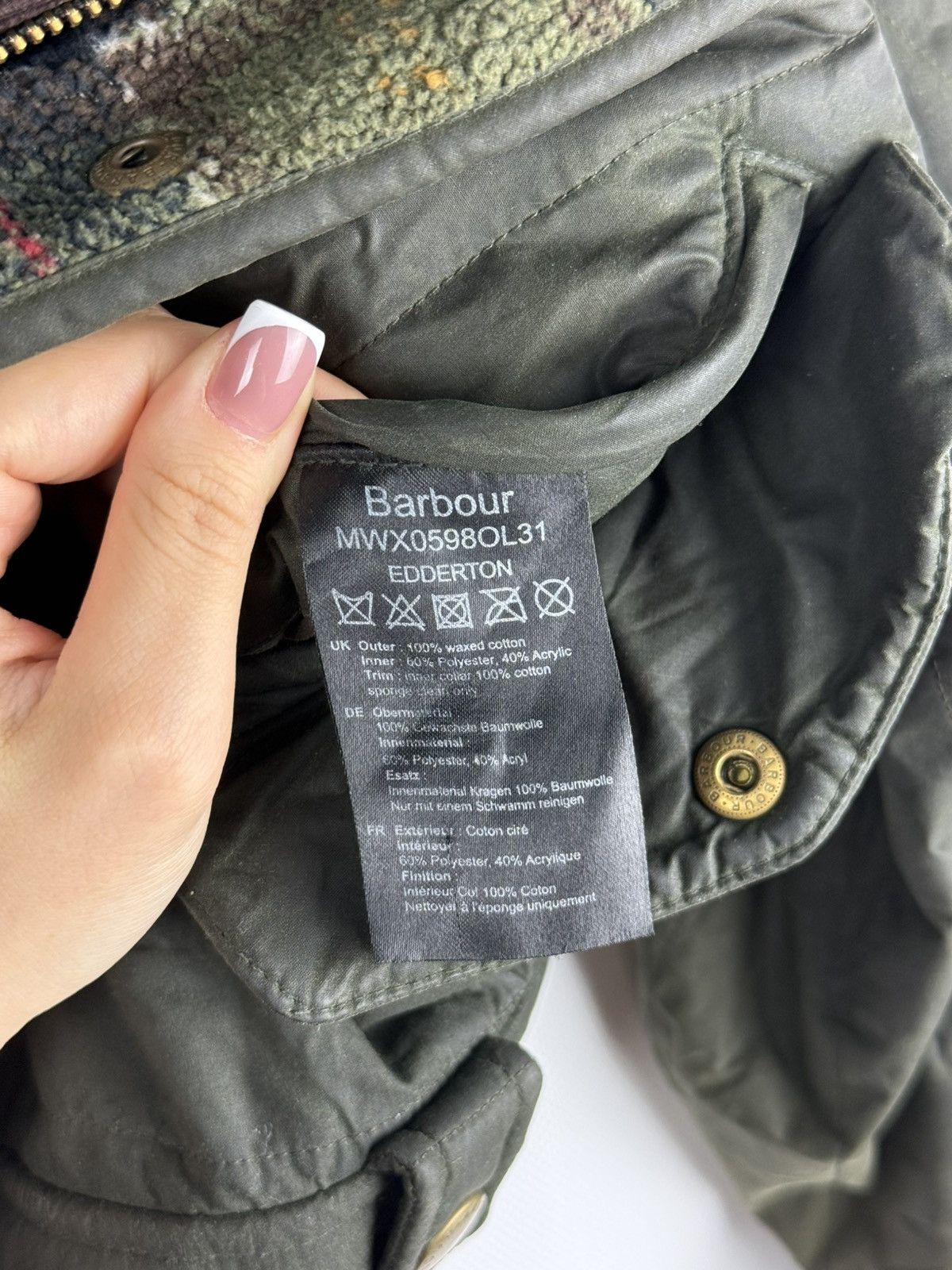 Barbour Barbour Edderton Men’s Quilted Wax Waxed Cotton Jacket Size US S / EU 44-46 / 1 - 25 Thumbnail