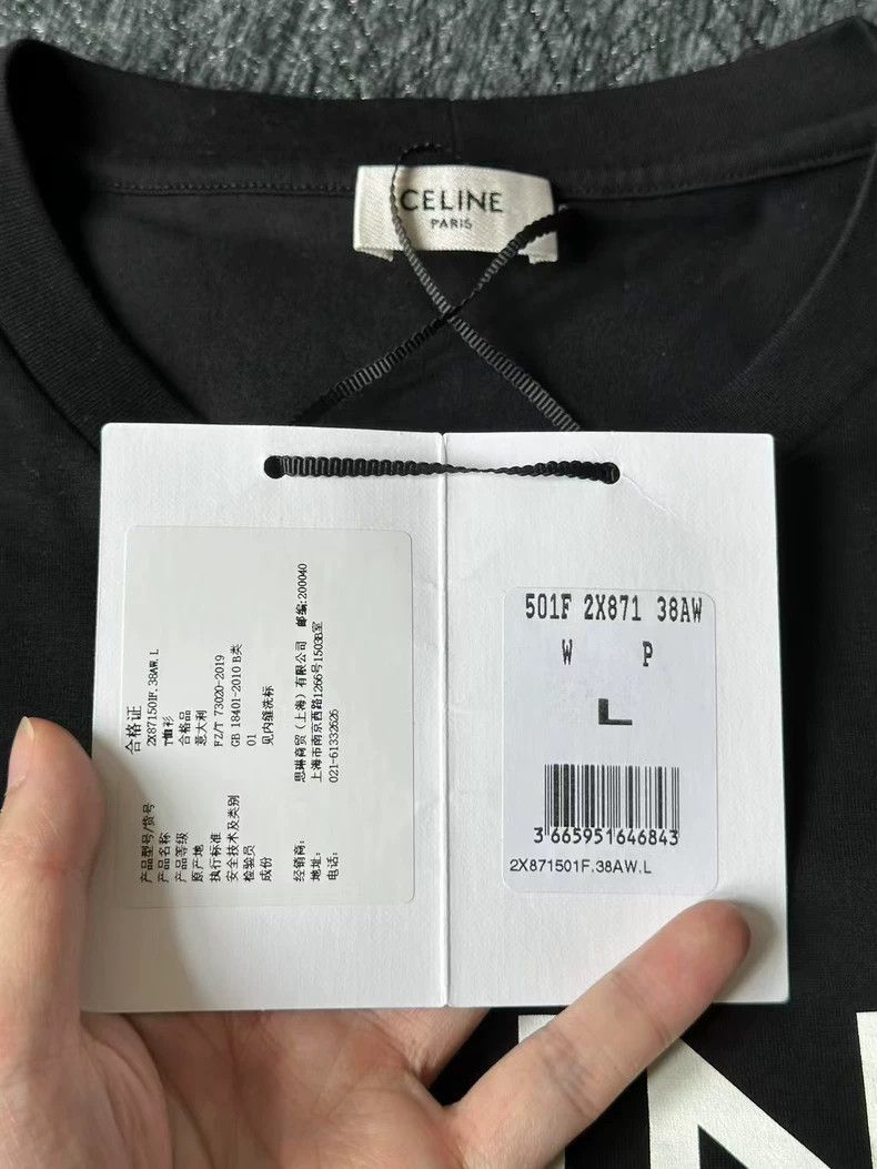 Celine Celine Cropped Short Sleeve Tee Size US L / EU 52-54 / 3 - 3 Thumbnail