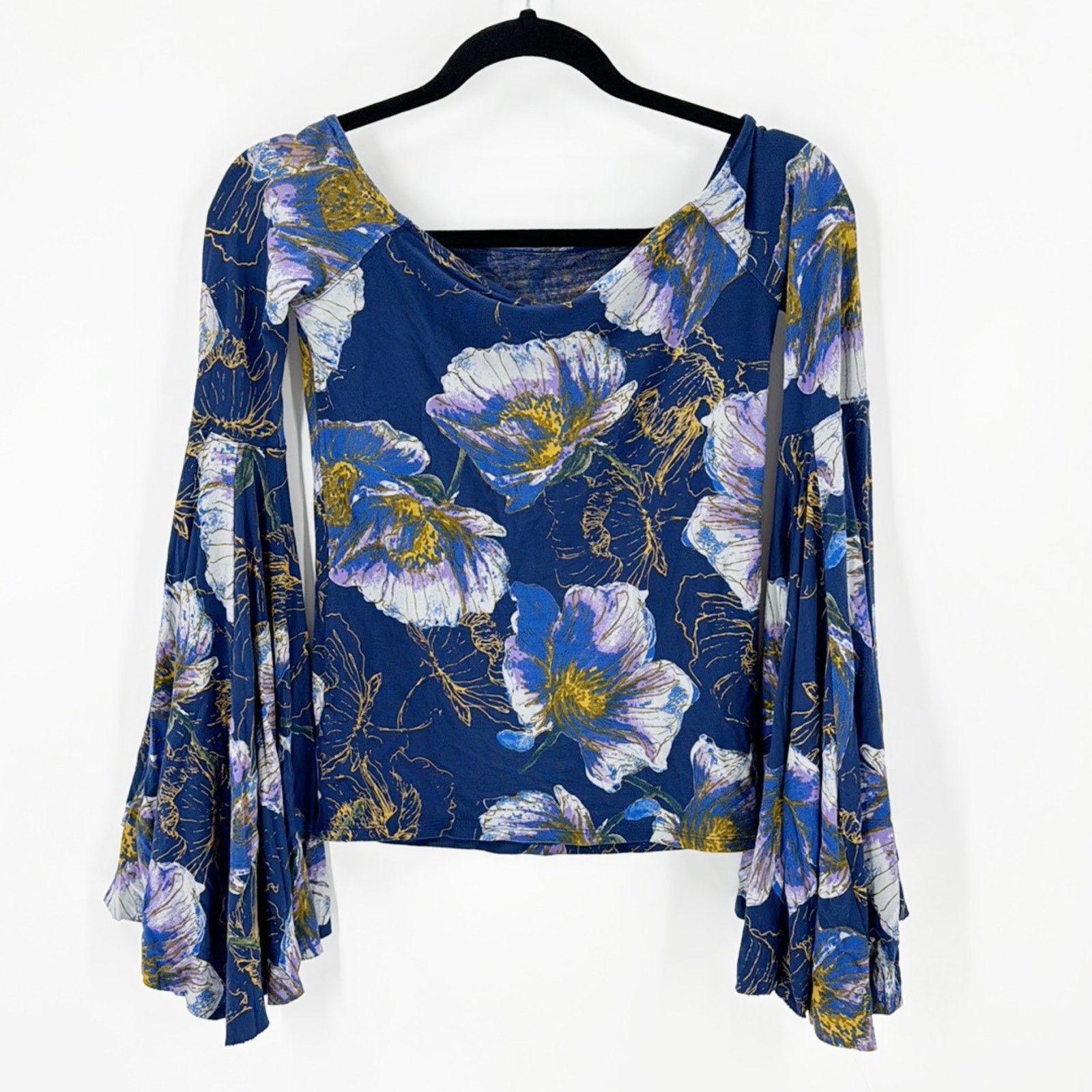 Free People Free People We the Free Birds of Paradise Bell Sleeve Top Size XS / US 0-2 / IT 36-38 - 2 Thumbnail