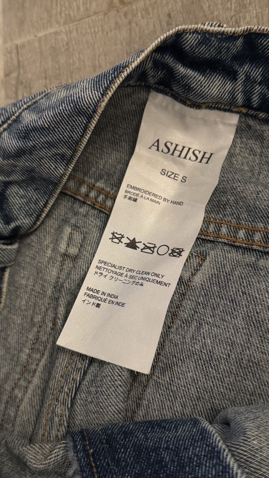 ASHISH Ashish embroidered unisex Boyfriend jeans Size 33" - 4 Thumbnail