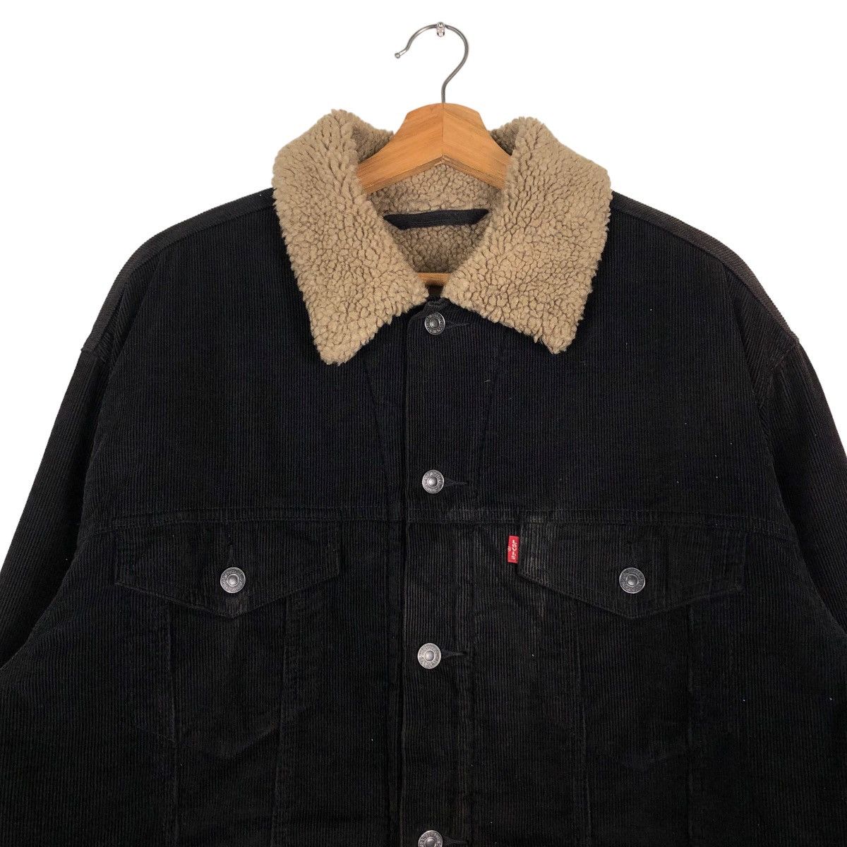 Levi's 🔥Vintage Trucker Corduroy Biker Jacket Levi’s Shearling Fur Size US L / EU 52-54 / 3 - 3 Thumbnail