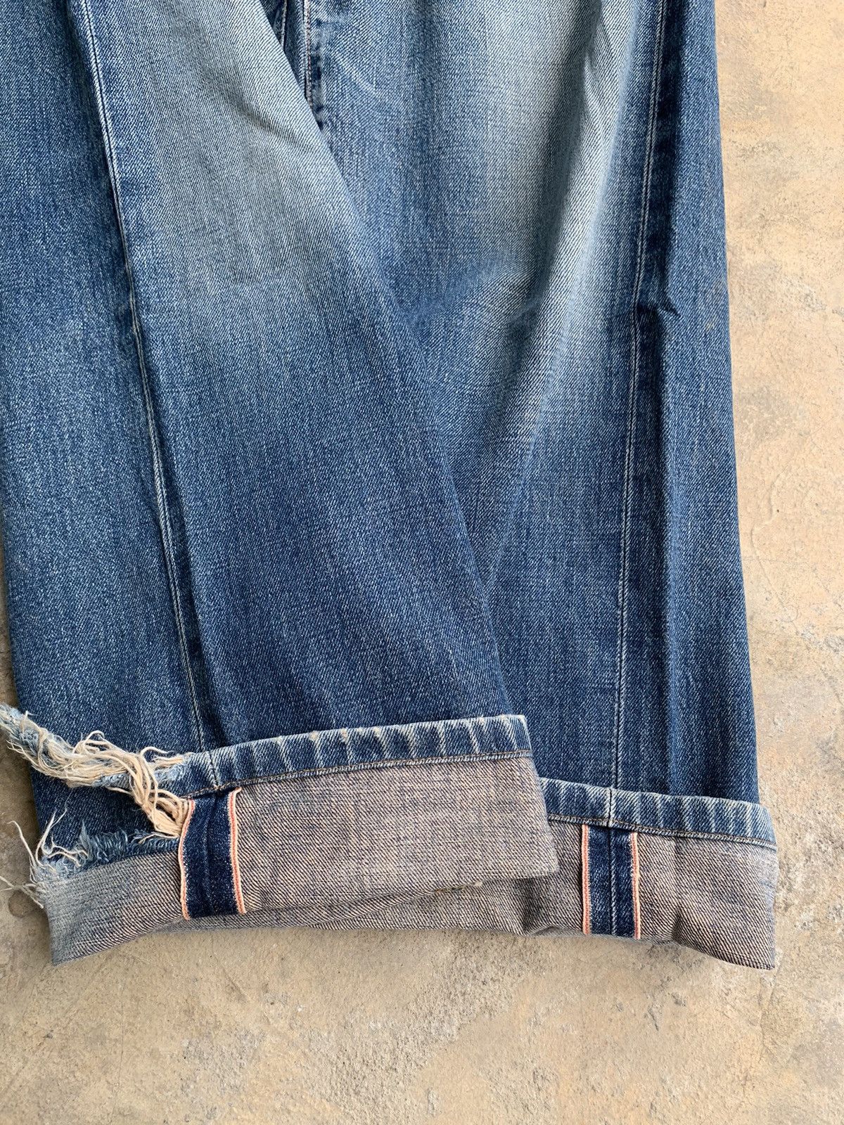 Edwin × Japanese Brand Vintage Edwin 505X Baggy Selvedge Distressed Denim Size US 29 - 6 Thumbnail