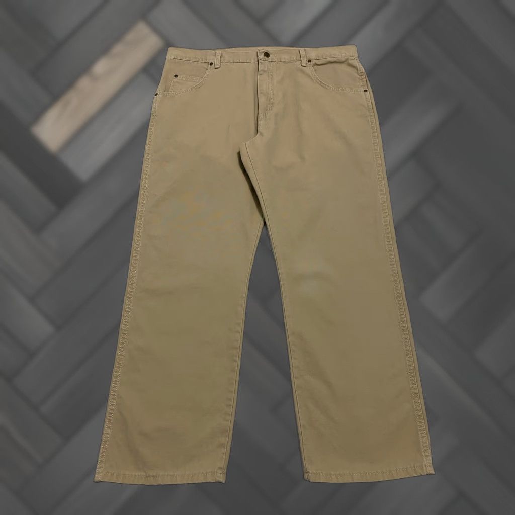 Wrangler VINTAGE Wrangler Canvas Pants Men's 40x30 Golden Khaki Wide Leg Size US 40 / EU 56 - 1 Thumbnail