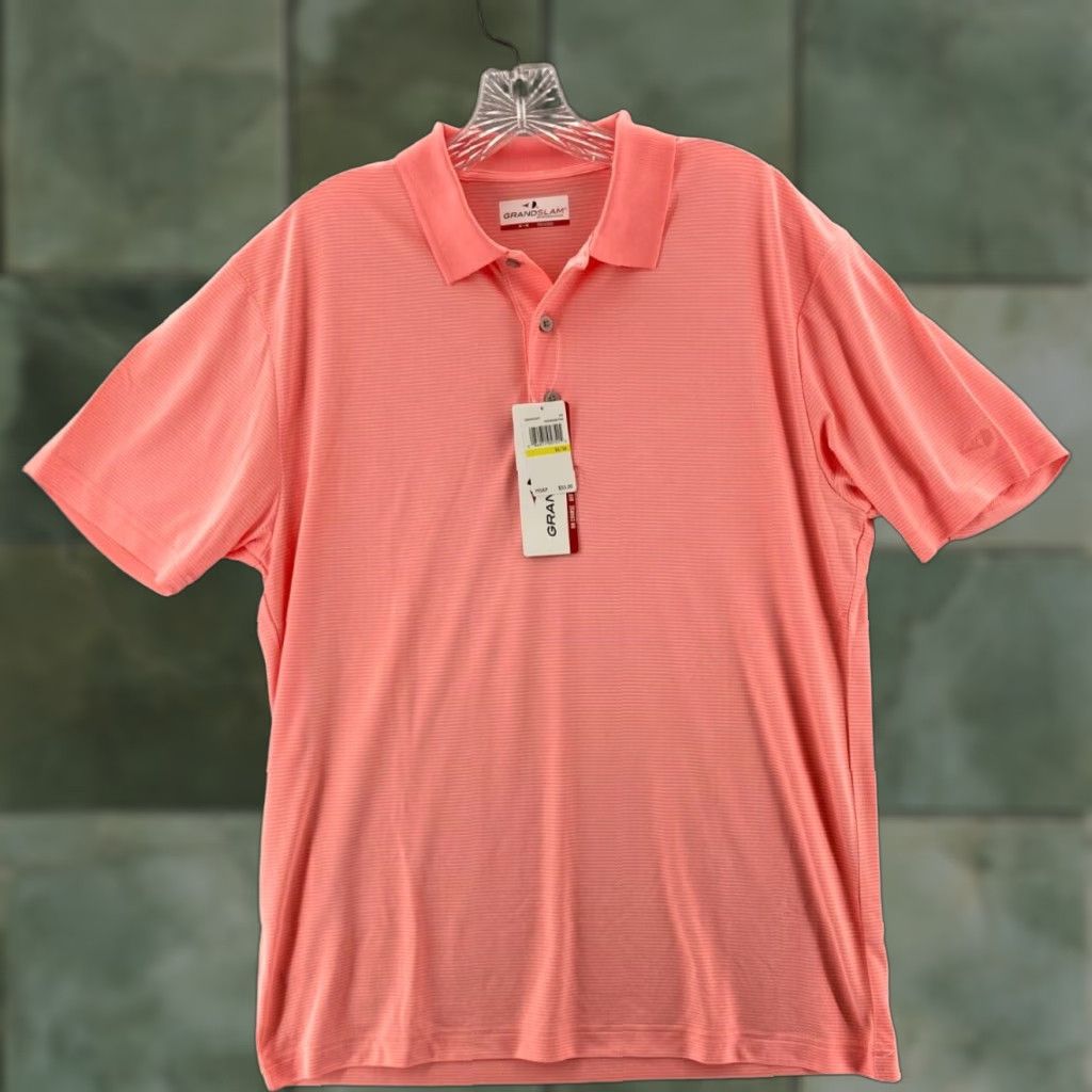 Vintage Grand Slam Mens Polo Shirt M Pink Short Sleeve NWT Size US M / EU 48-50 / 2 - 1 Thumbnail