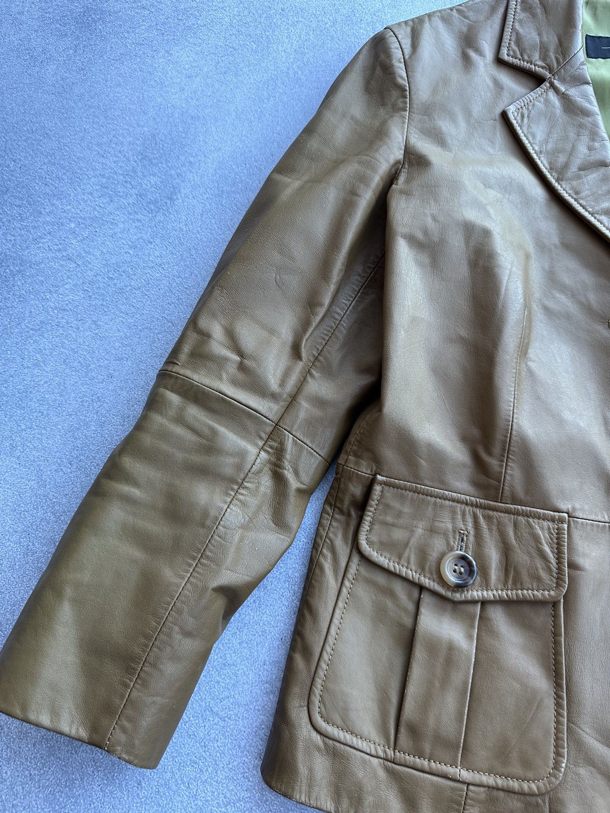 Max Mara × Vintage × Weekend Max Mara Vintage Max Mara x Weekend Woman Leather Buttons Jacket Size M / US 6-8 / IT 42-44 - 7 Thumbnail