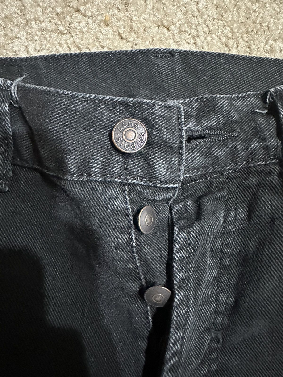 パンツ acnestudios 1992 faded black 29/30 Acne Studios Acne Studios 1992 Faded Black Distressed Denim