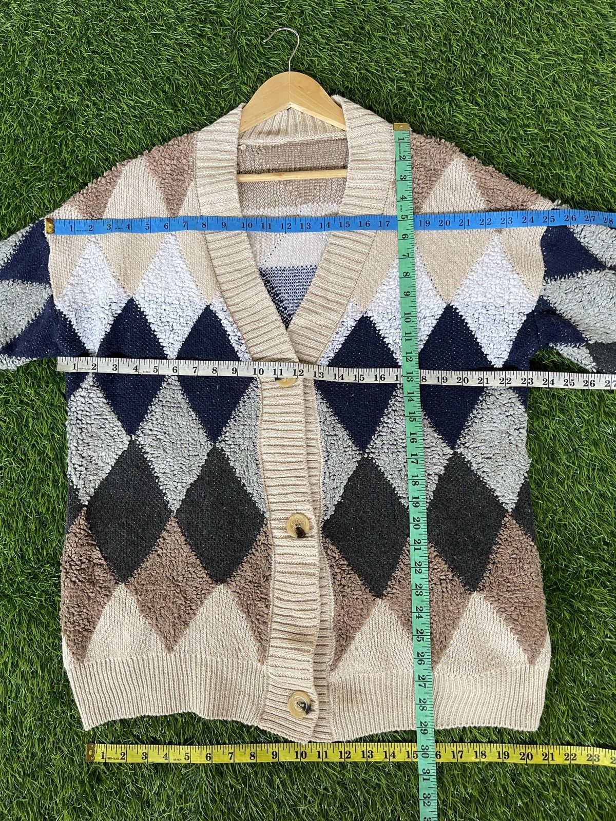 Aran Isles Knitwear × Japanese Brand Last Drop🔥Rare🔥Kurt Cobain Cardigan Knitwear Nice Colour Size US XL / EU 56 / 4 - 13 Thumbnail