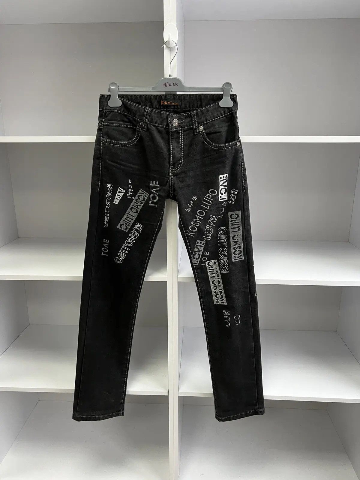 Japanese Brand × Vintage Vintage Kosmolupo Y2K Japanese Style Archival Black Pants Size US 30 / EU 46 - 1 Thumbnail