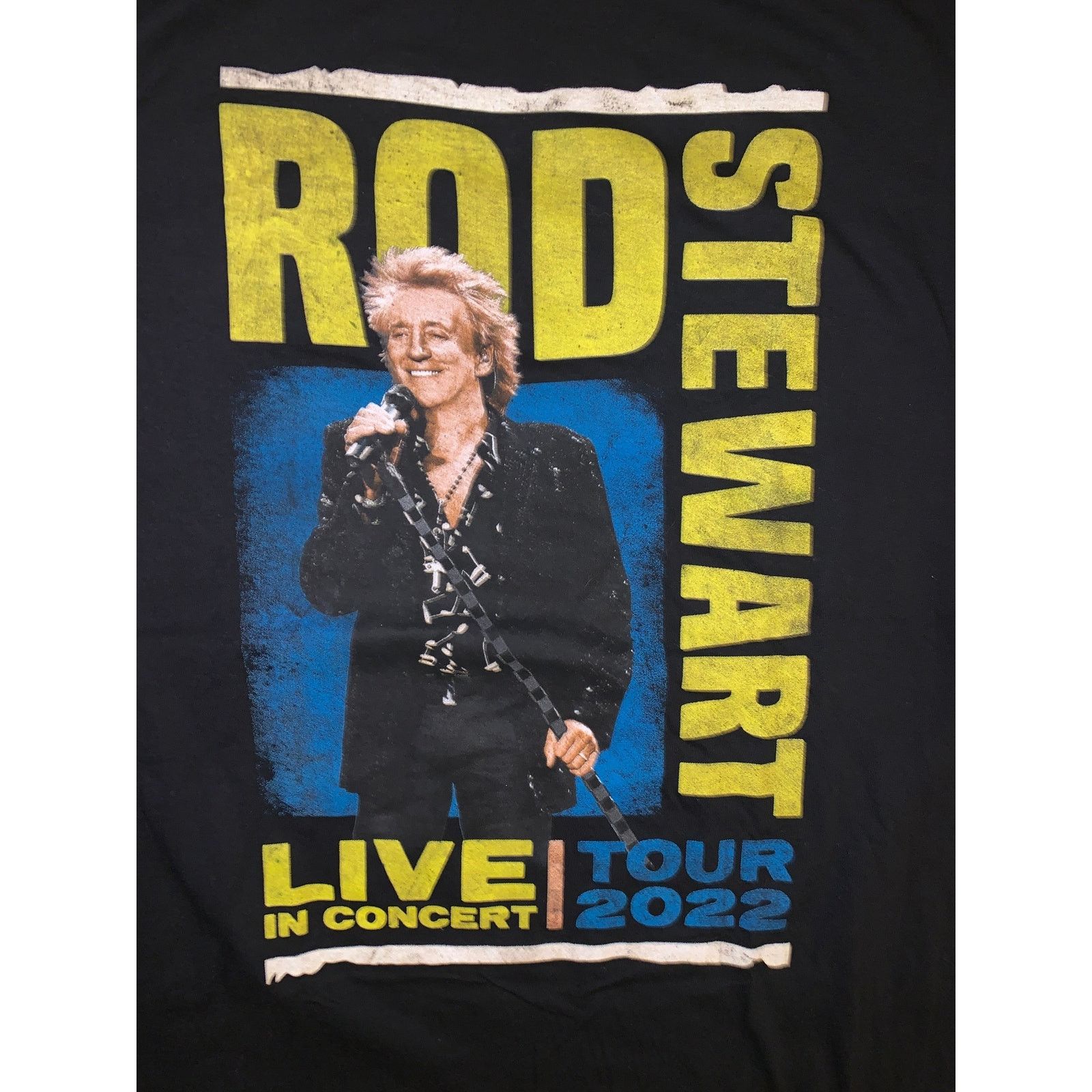 Band Tees Rod Stewart 2022 Live Tour T Shirt Black Made in USA Large Size US L / EU 52-54 / 3 - 1 Thumbnail