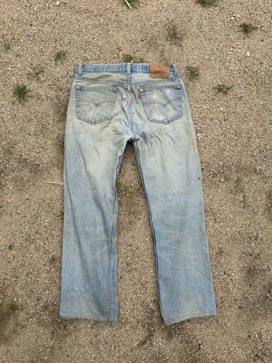 Levi's × Vintage Vtg Levis 501xx distress denim Size US 33 - 3 Thumbnail