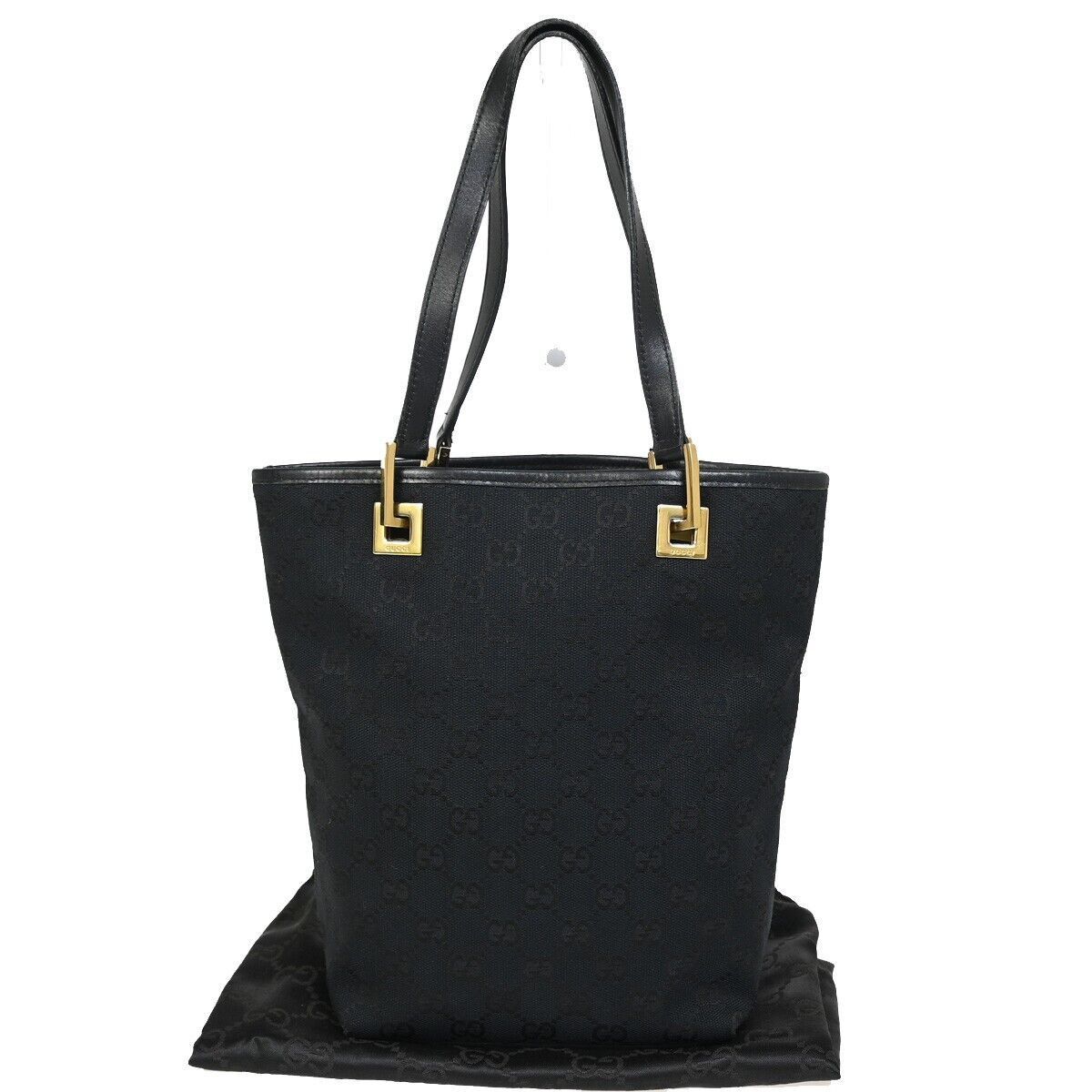 Gucci Black Canvas Tote Bag (Pre-Owned) Size ONE SIZE - 1 Thumbnail