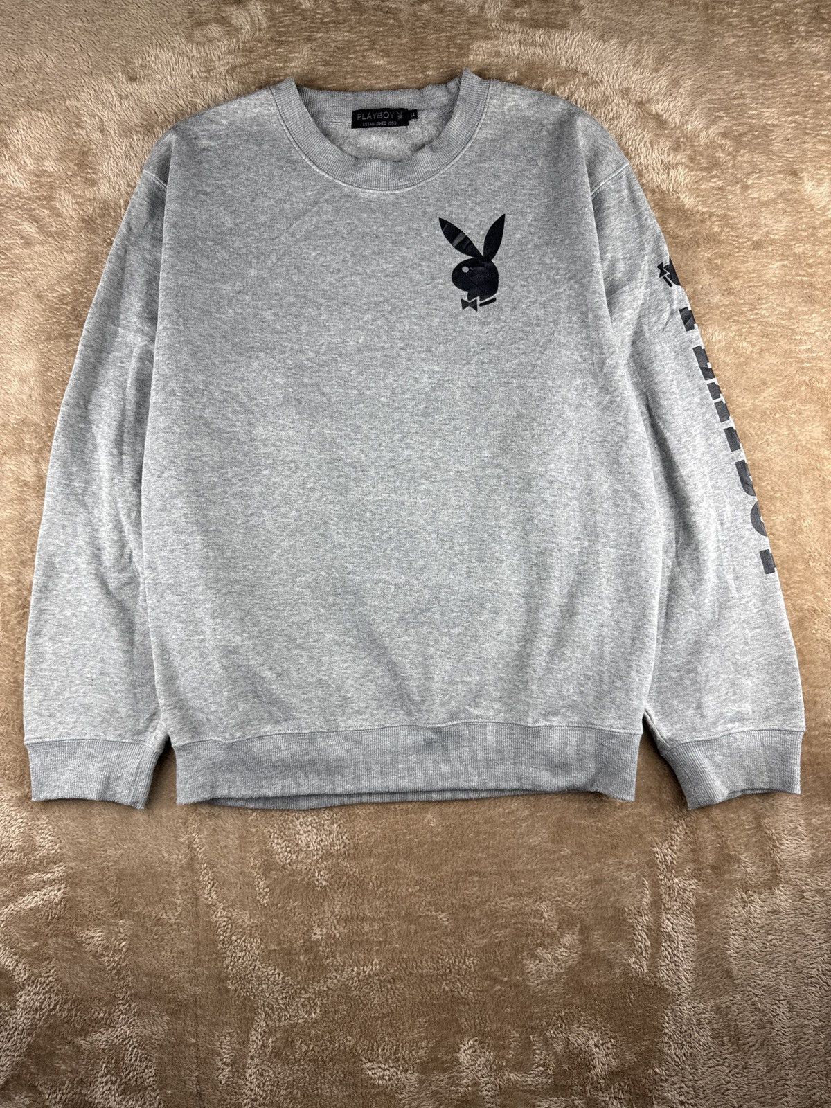 Playboy Vtg Playboy Bunny Crew Sweatshirt Double Sided Sleeve Rare Size US L / EU 52-54 / 3 - 2 Thumbnail