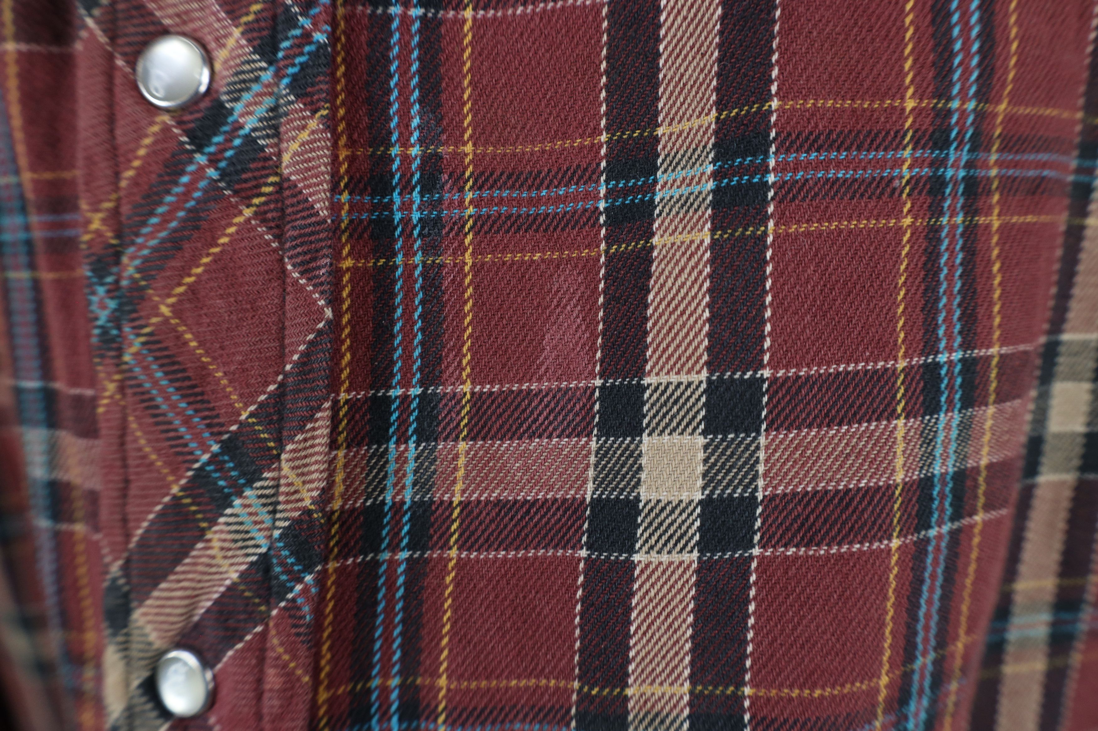 Vintage × Wrangler Vintage 90s Wrangler Western Snap Button Flannel Shirt Plaid Size US XXL / EU 58 / 5 - 5 Thumbnail